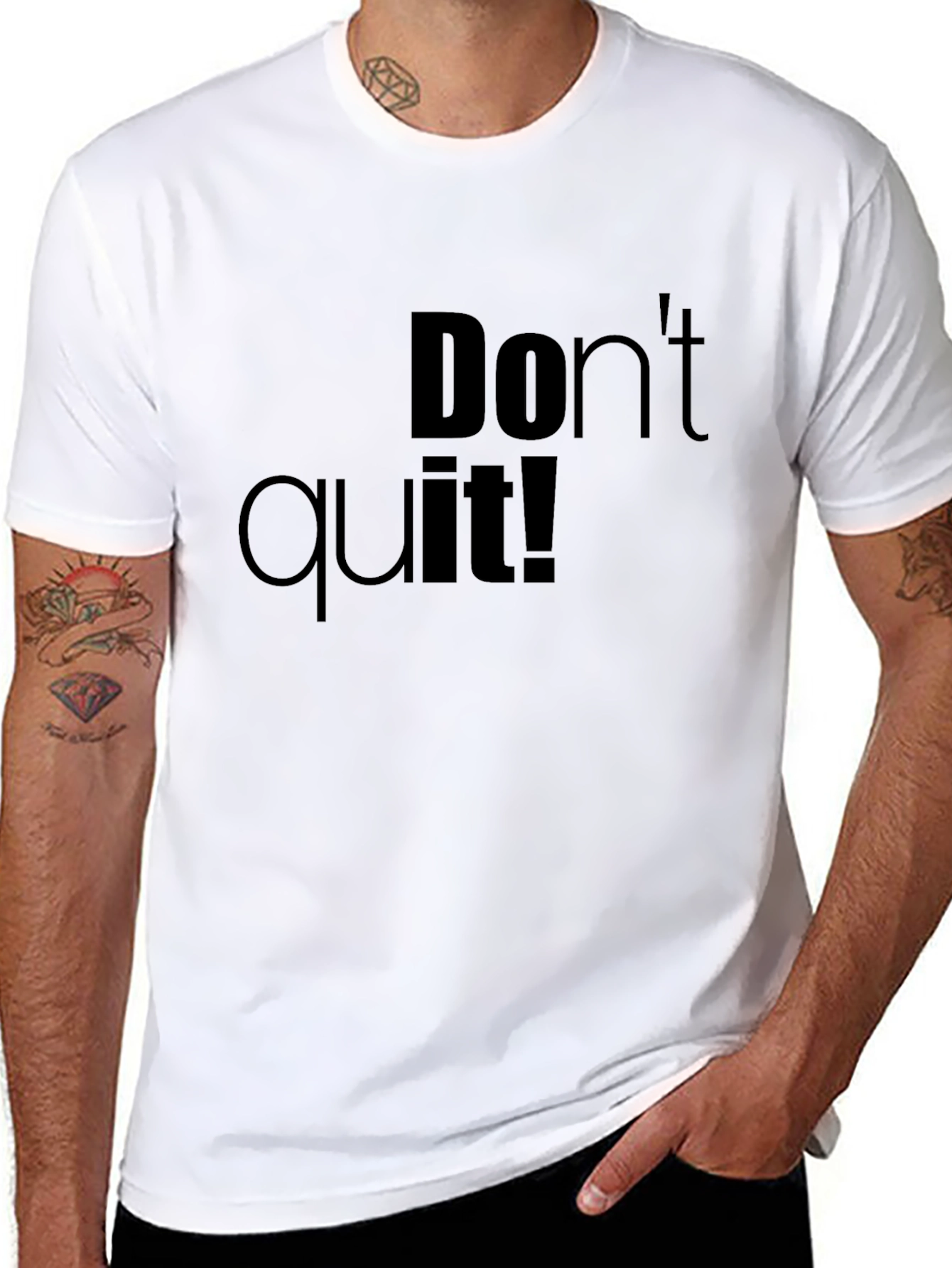 Dont Quit! Black Graphic T-Shirt