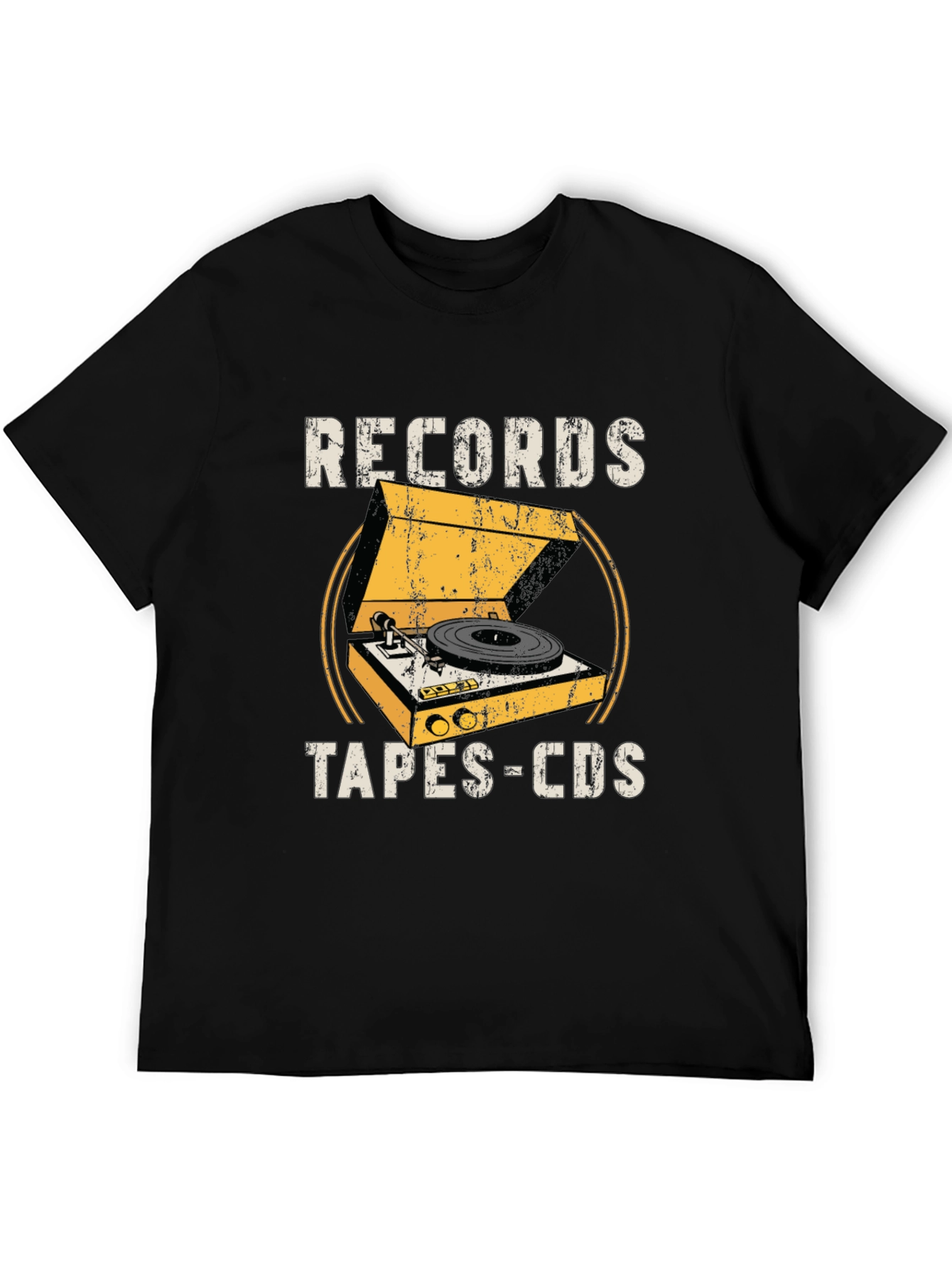 Retro Records Tapes CDs Graphic Tee