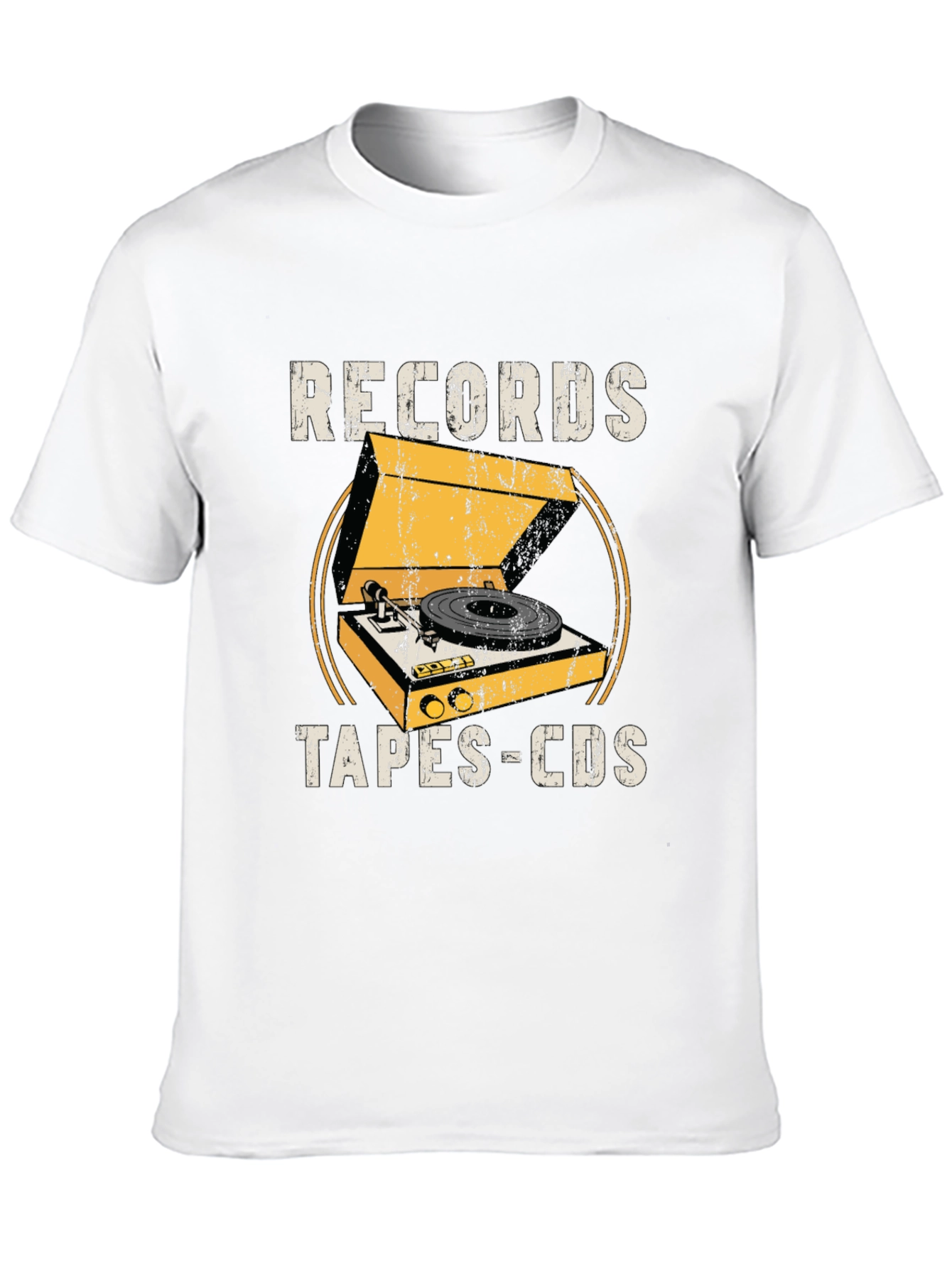 Retro Records Tapes CDs Graphic Tee