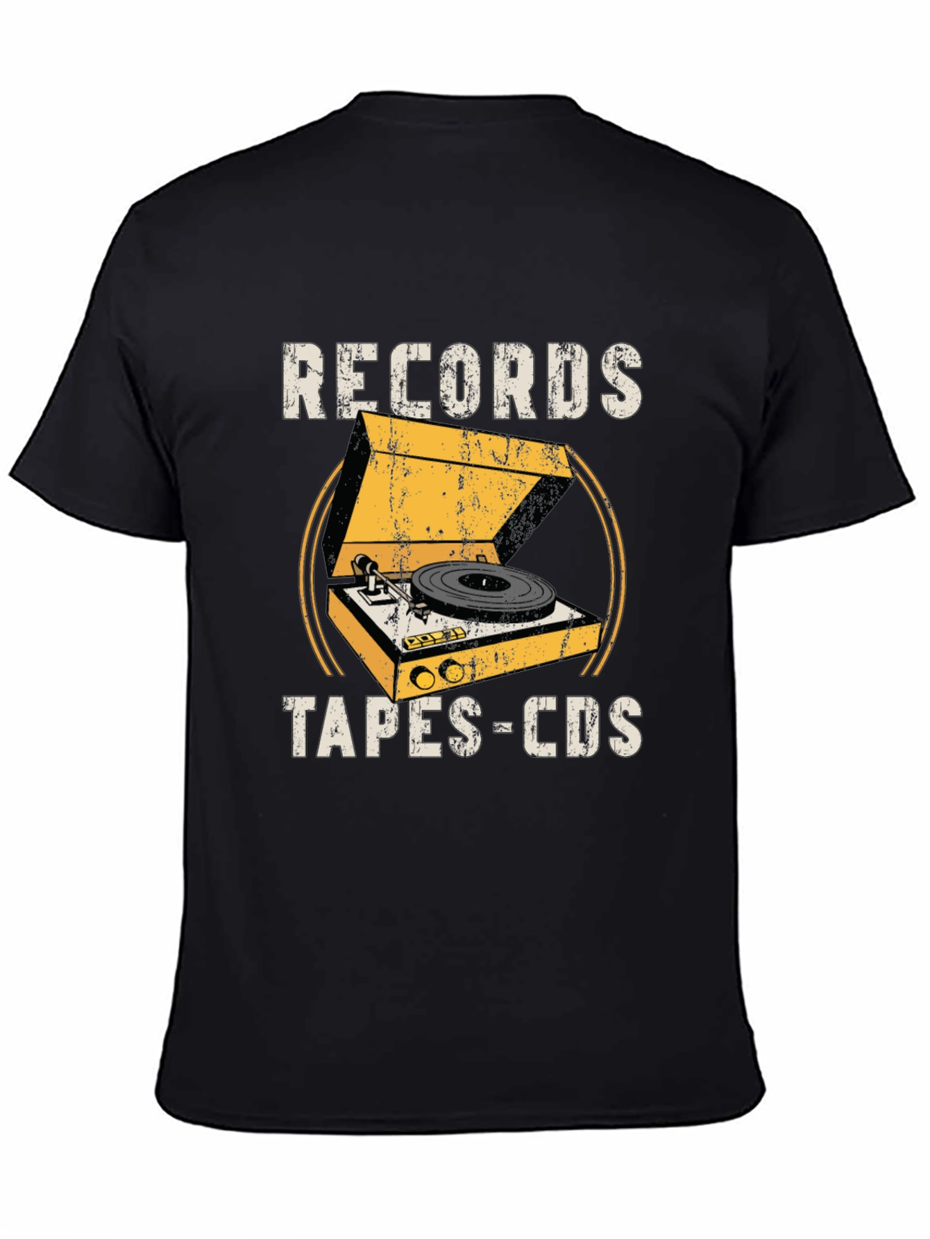 Retro Records Tapes CDs Graphic Tee