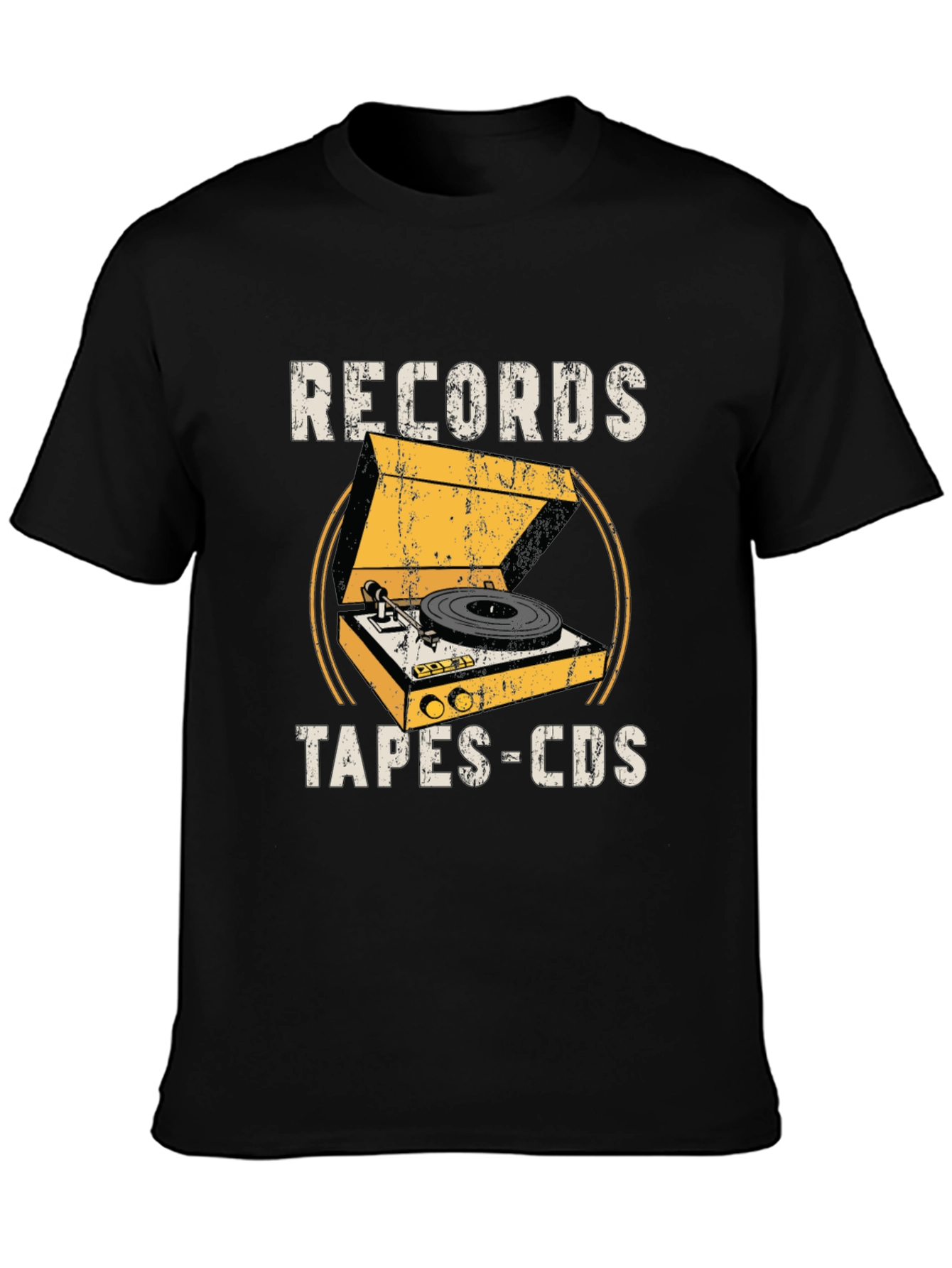 Retro Records Tapes CDs Graphic Tee