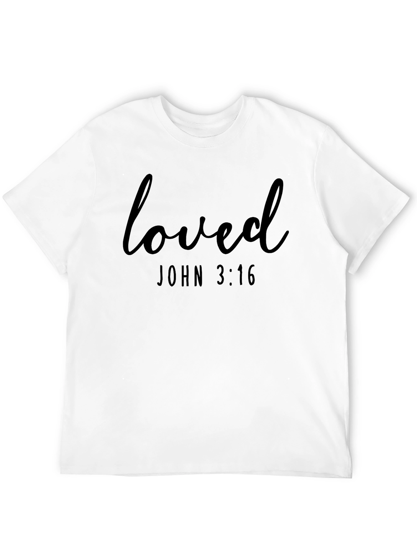 Loved John 3:16 Black T-Shirt