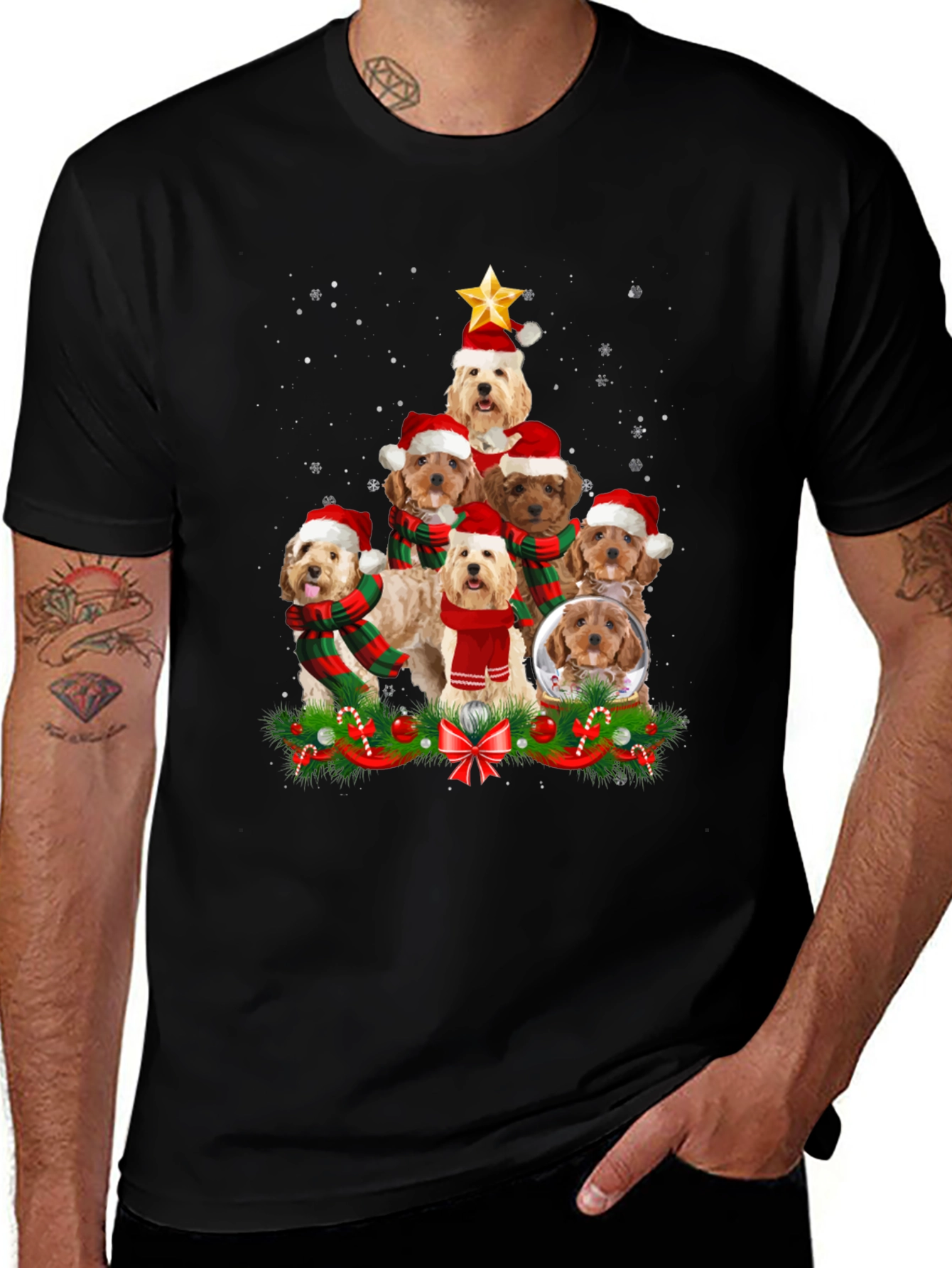 Festive Dog Breed Christmas Tree T-Shirt