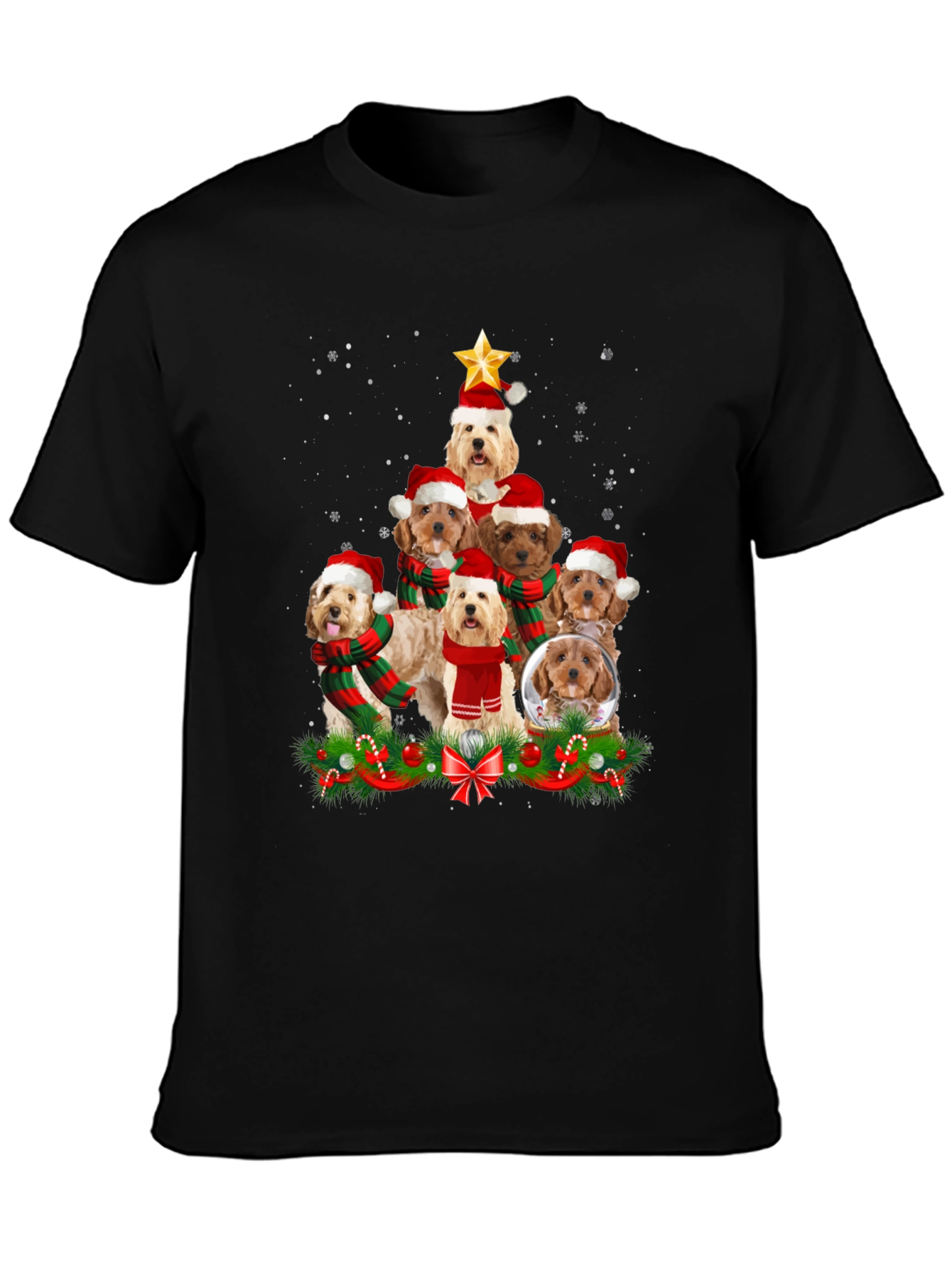 Festive Dog Breed Christmas Tree T-Shirt
