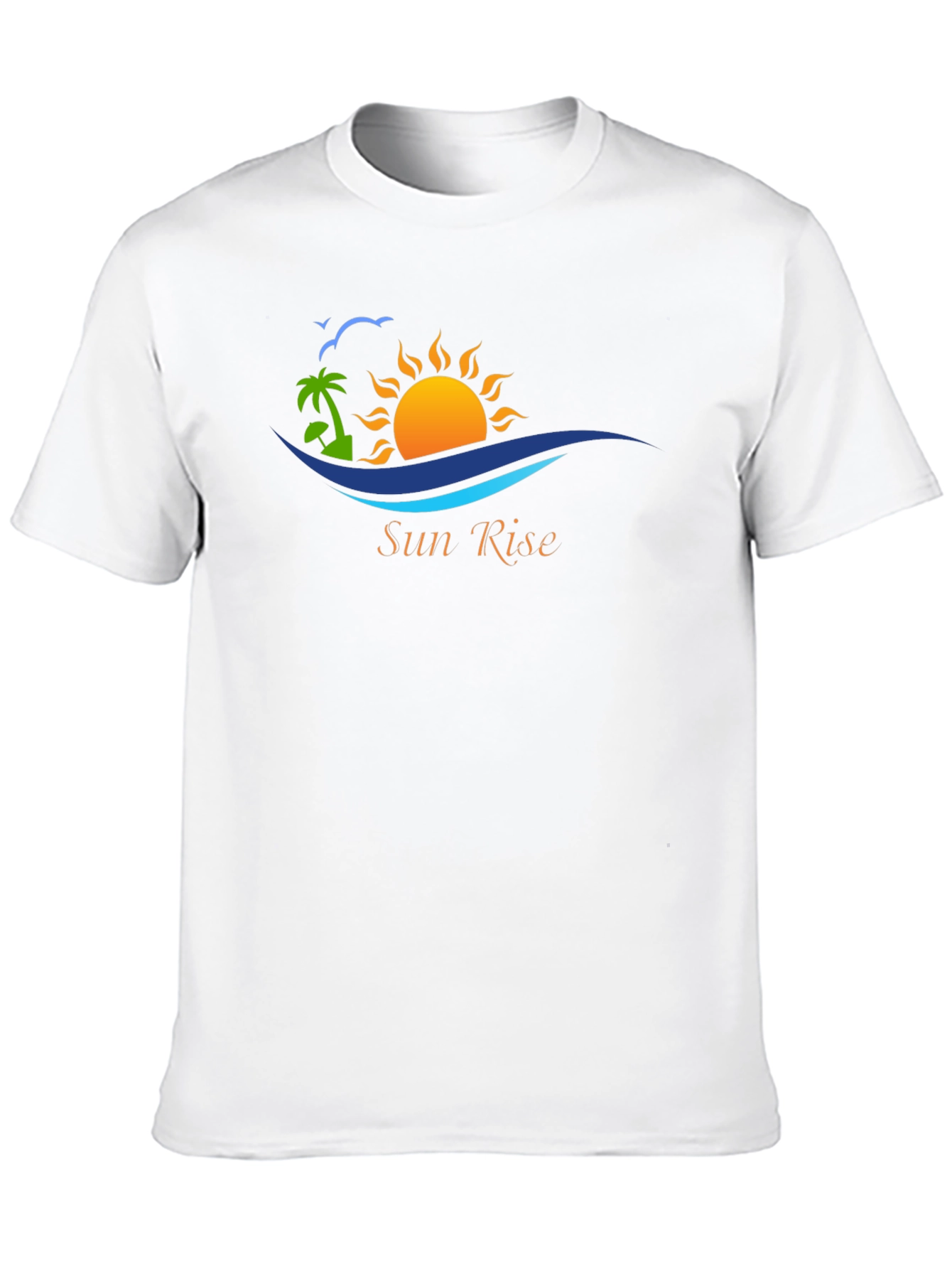 Sunrise Graphic Tee - Black Cotton T-Shirt