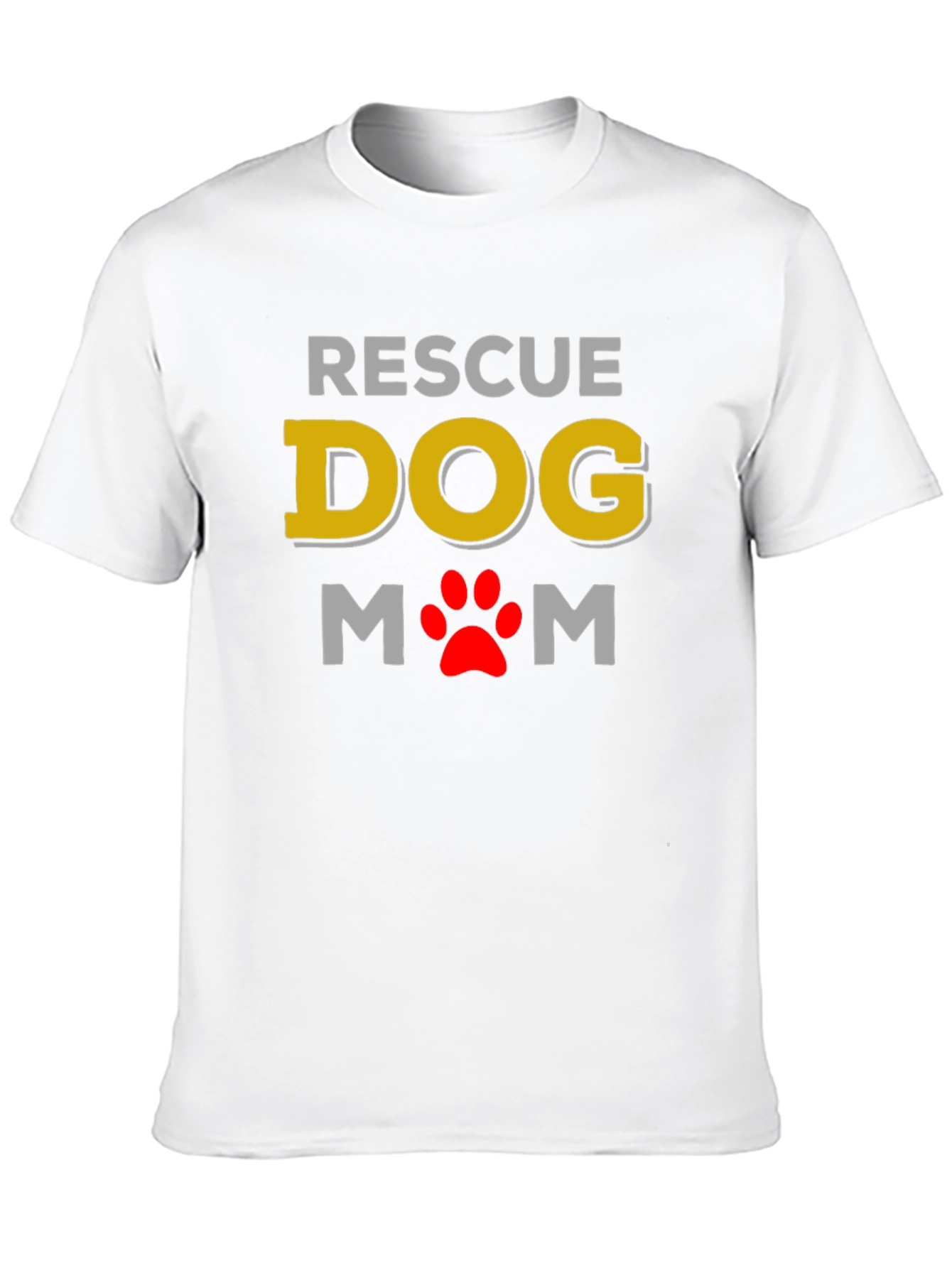 Rescue Dog Mom Graphic Tee -  Soft & Stylish