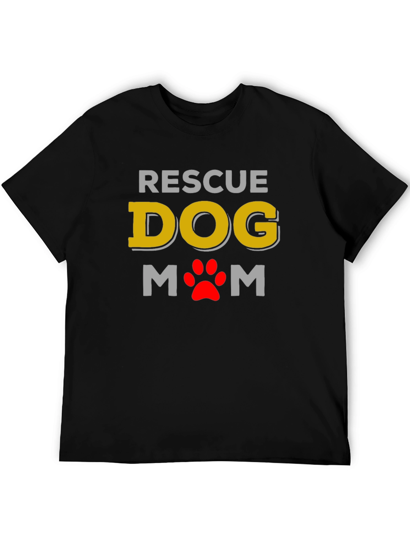 Rescue Dog Mom Graphic Tee -  Soft & Stylish