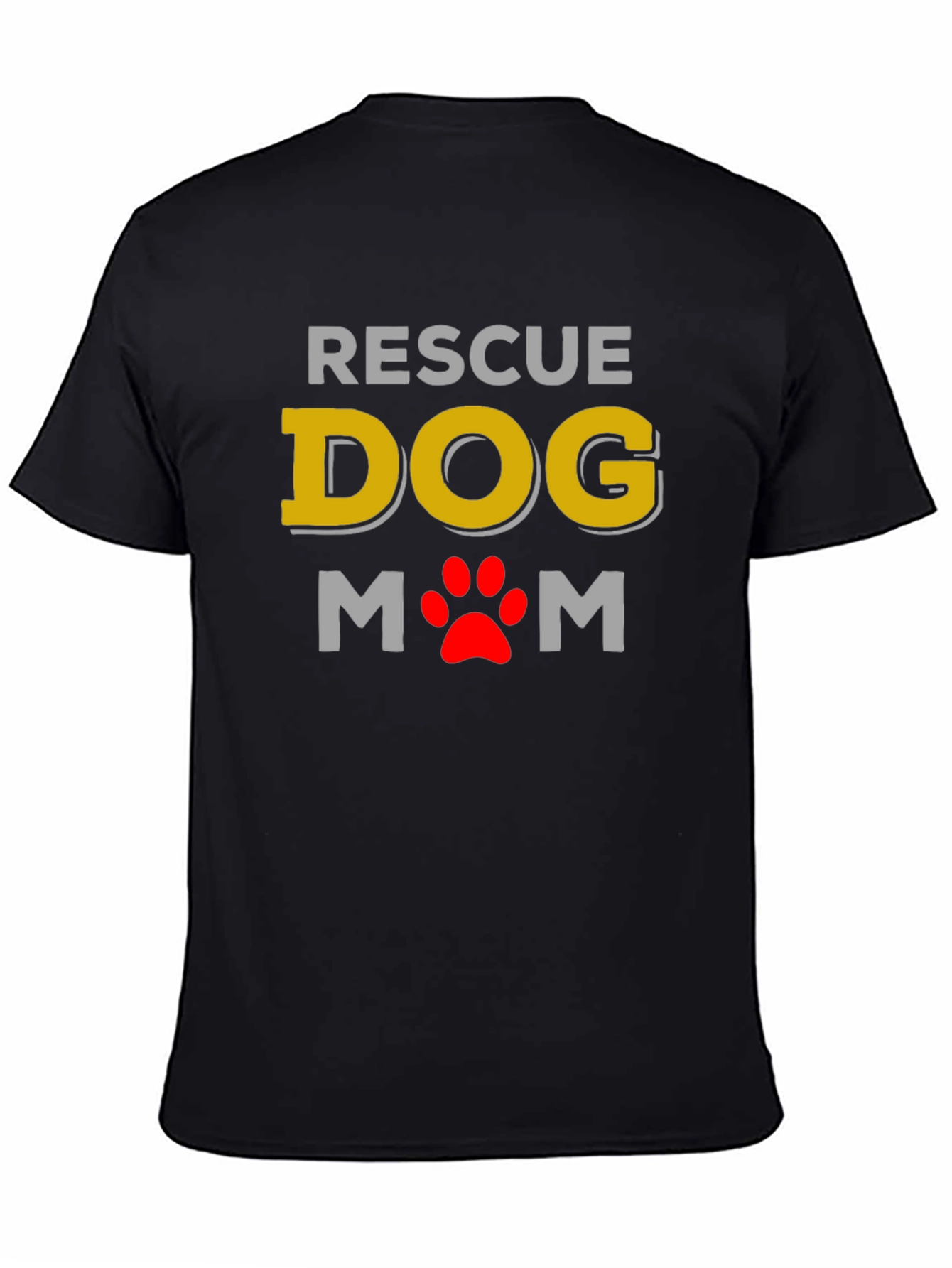 Rescue Dog Mom Graphic Tee -  Soft & Stylish