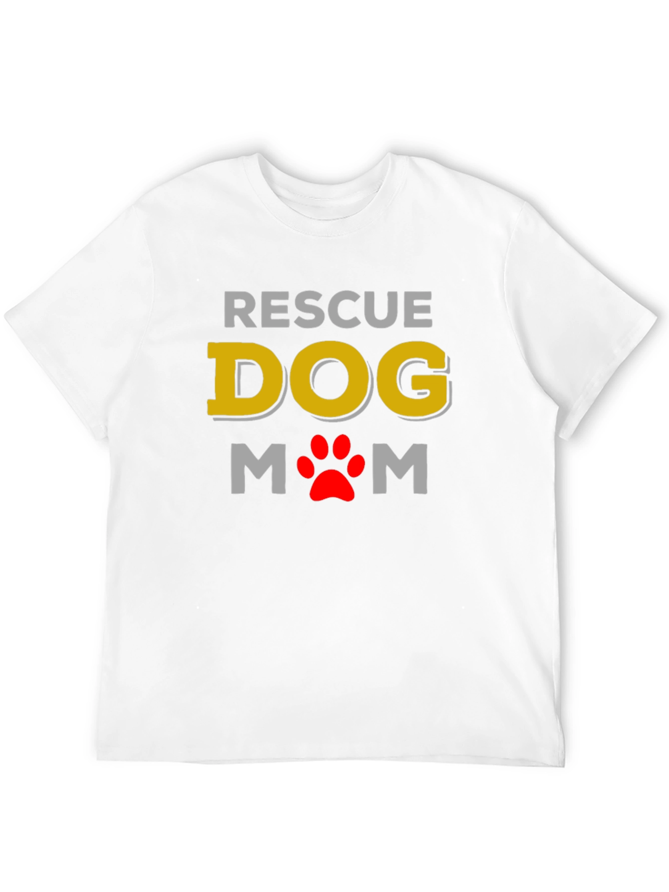 Rescue Dog Mom Graphic Tee -  Soft & Stylish