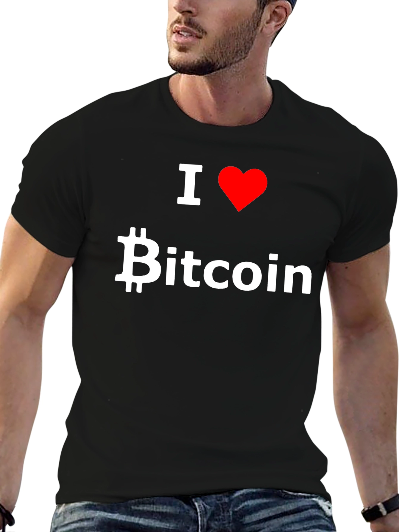 I Love Bitcoin Graphic Tee - Black