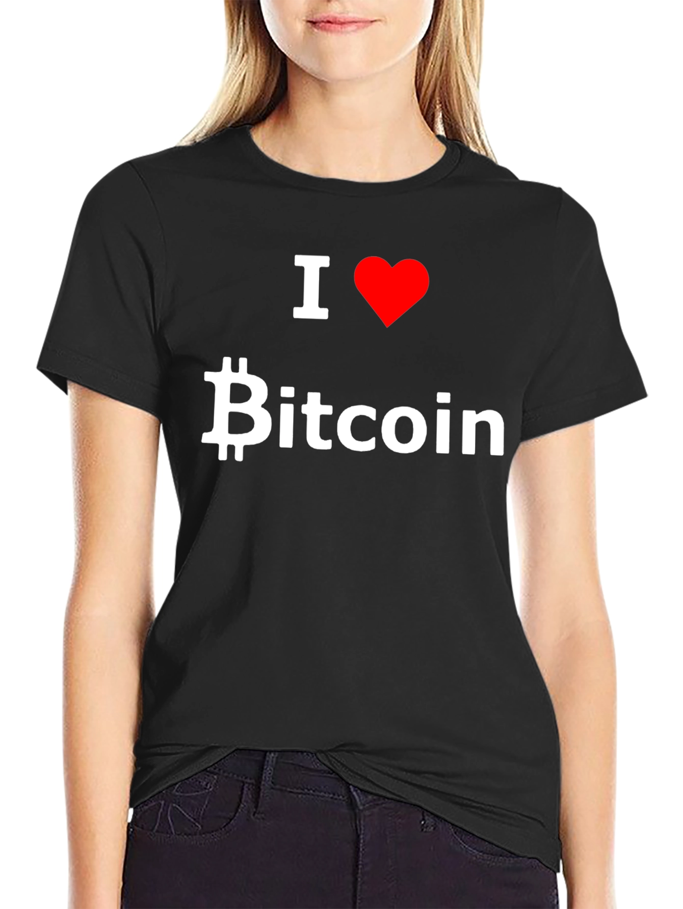 I Love Bitcoin Graphic Tee - Black