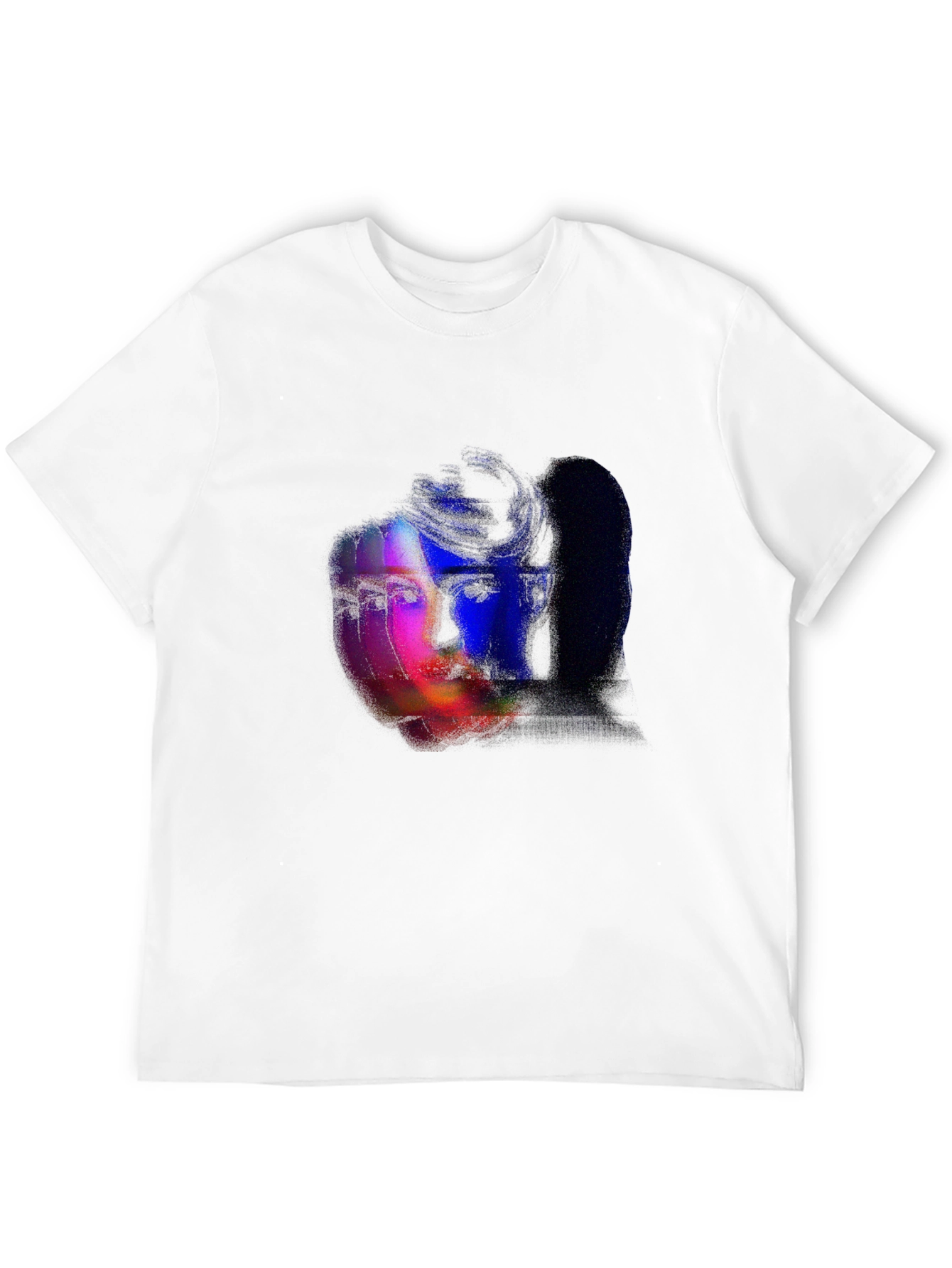 Glitch Portrait Graphic Tee - Black
