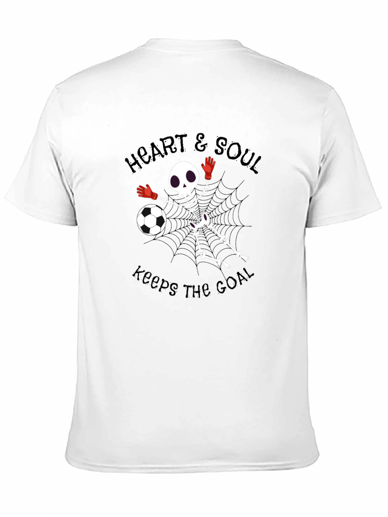 Heart & Soul Soccer Skeleton Graphic T-Shirt