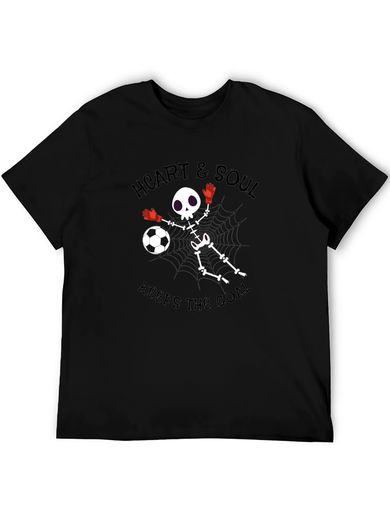 Heart & Soul Soccer Skeleton Graphic T-Shirt