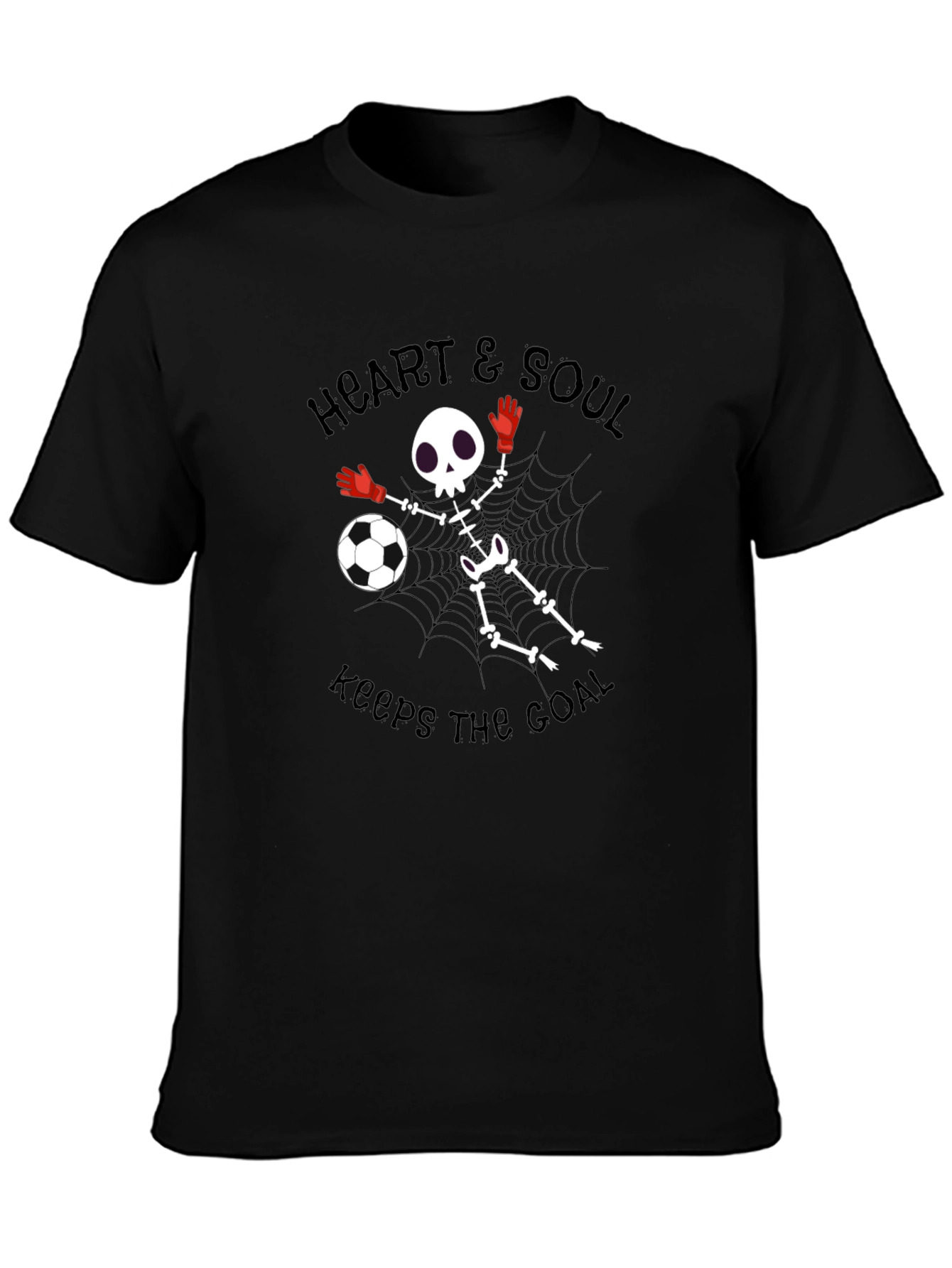 Heart & Soul Soccer Skeleton Graphic T-Shirt