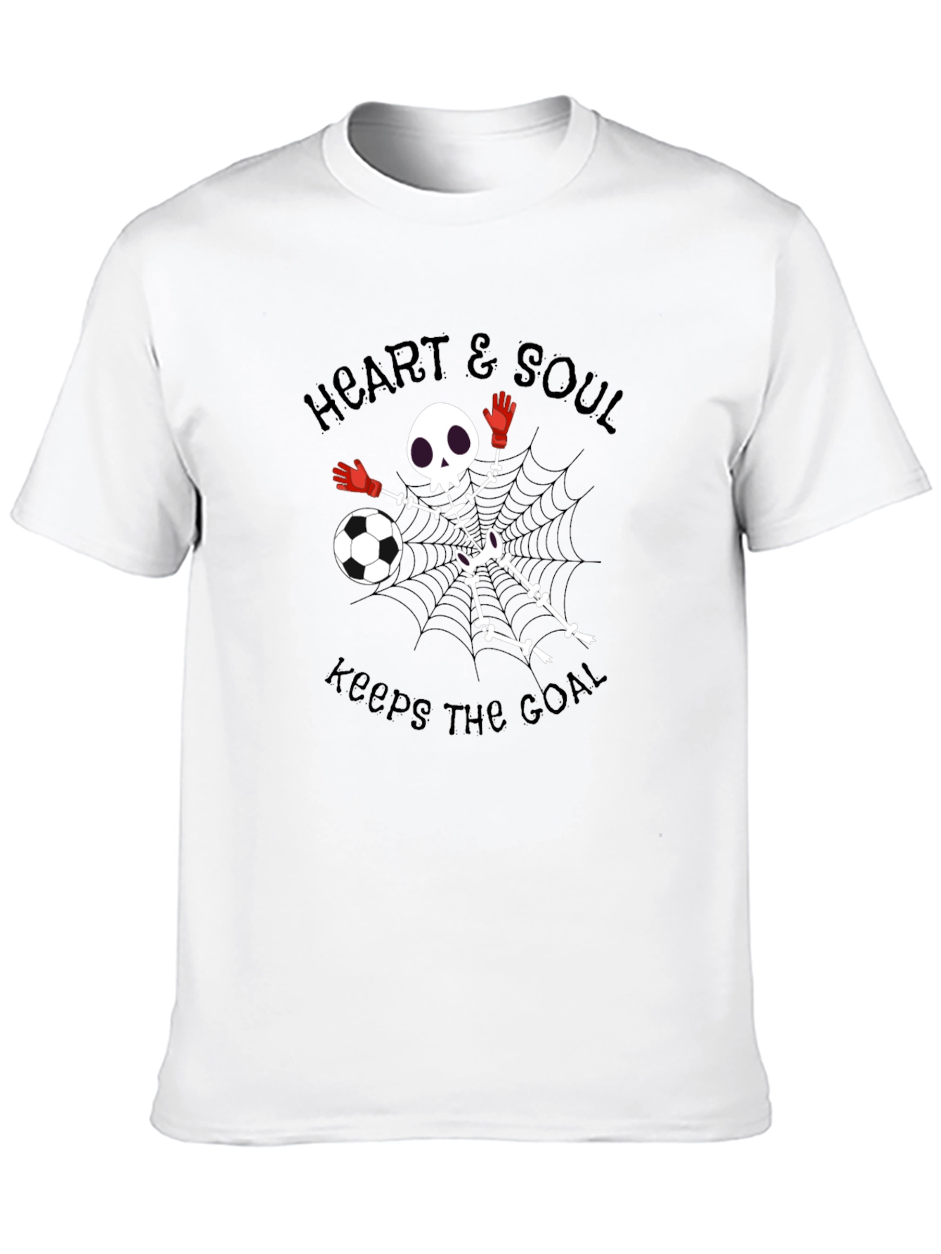 Heart & Soul Soccer Skeleton Graphic T-Shirt