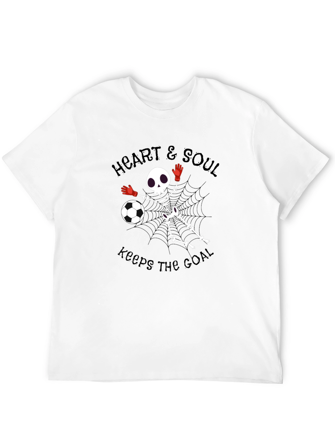 Heart & Soul Soccer Skeleton Graphic T-Shirt