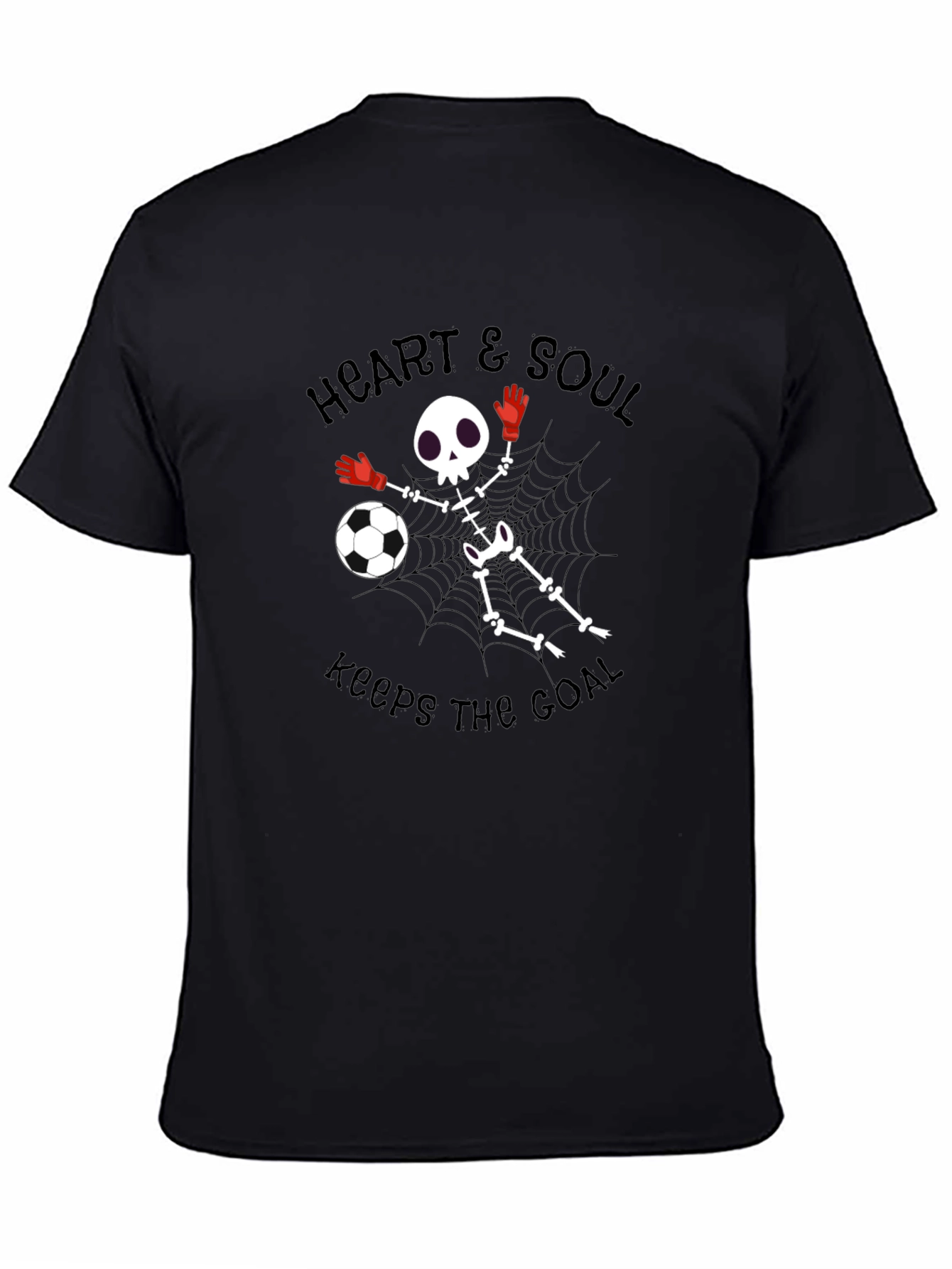 Heart & Soul Soccer Skeleton Graphic T-Shirt