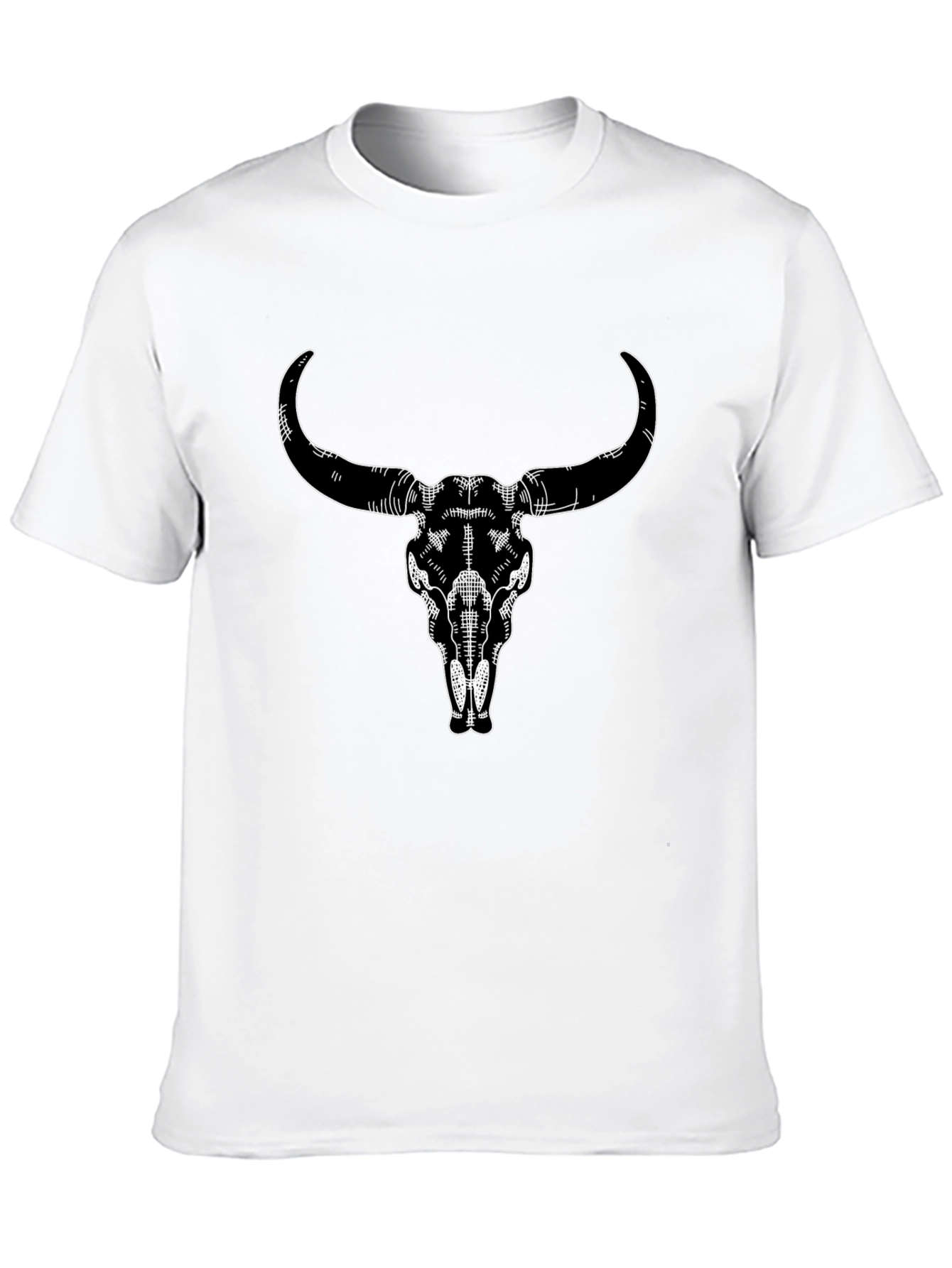 Bull Skull Graphic Tee - Mens Black T-Shirt
