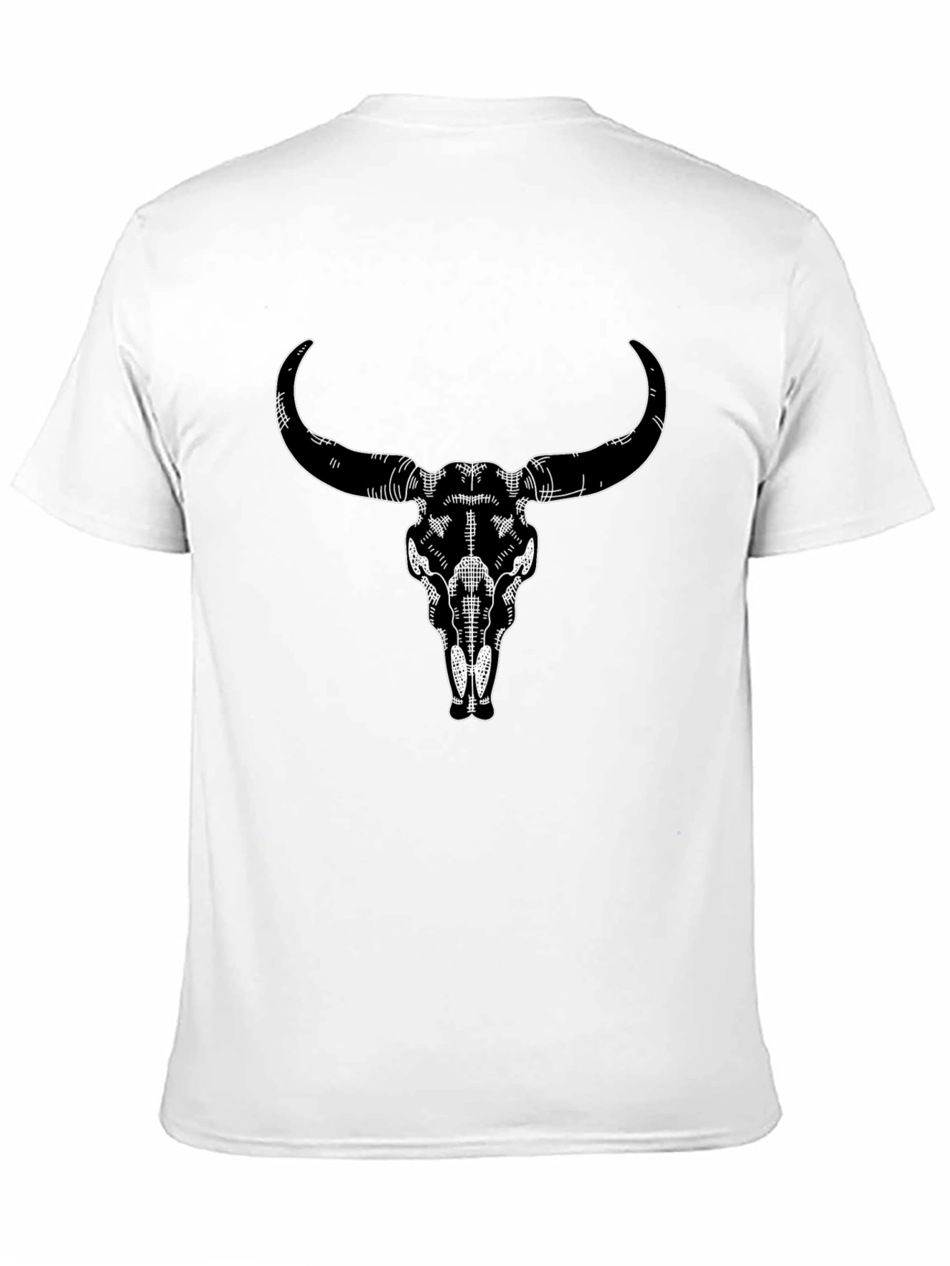 Bull Skull Graphic Tee - Mens Black T-Shirt