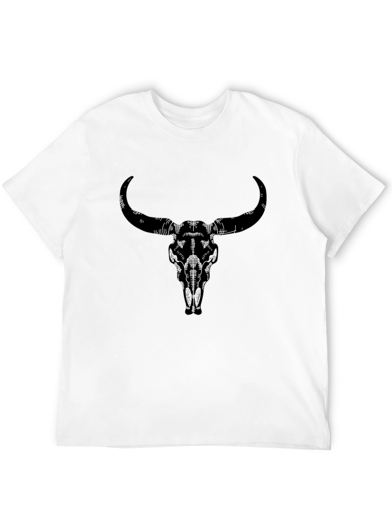 Bull Skull Graphic Tee - Mens Black T-Shirt