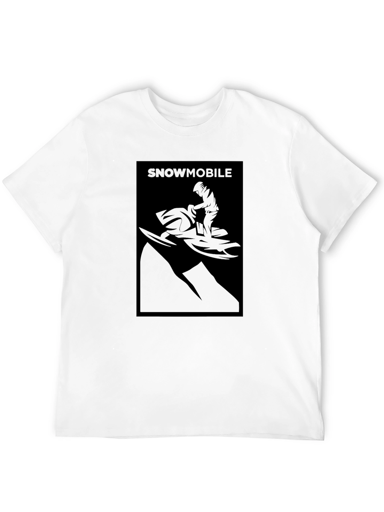 Snowmobile Graphic T-Shirt - Black