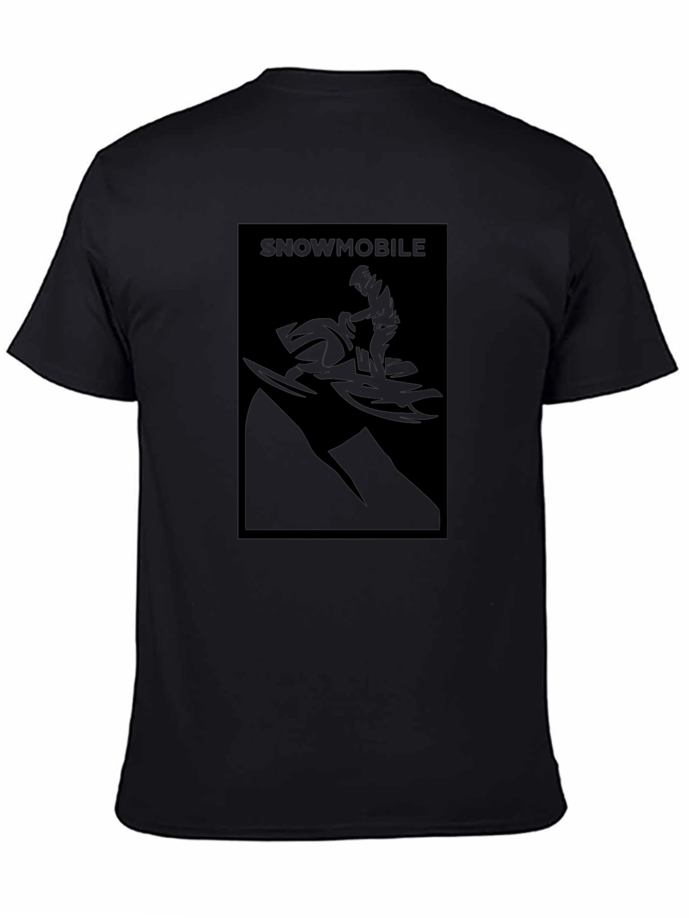 Snowmobile Graphic T-Shirt - Black