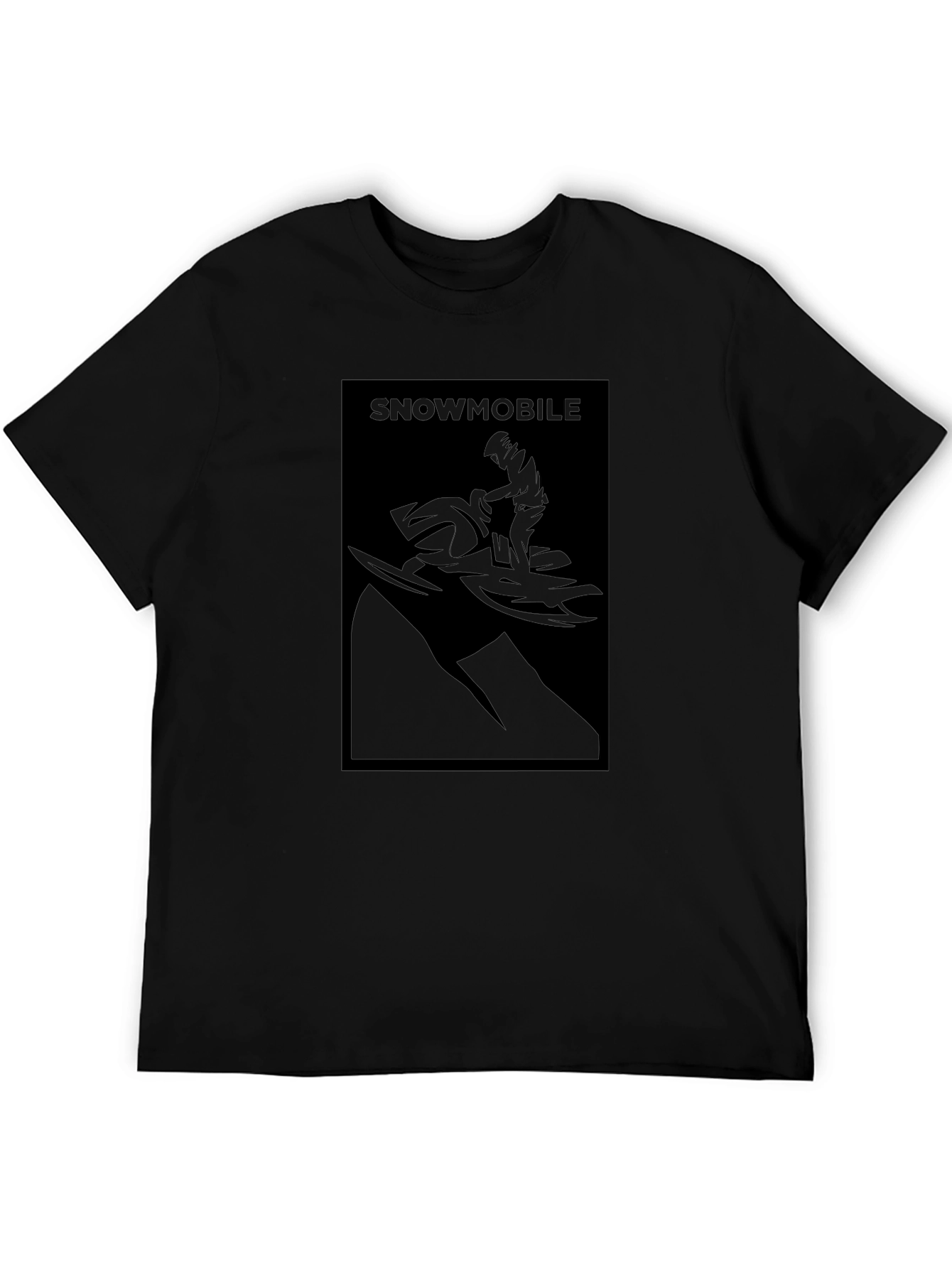 Snowmobile Graphic T-Shirt - Black