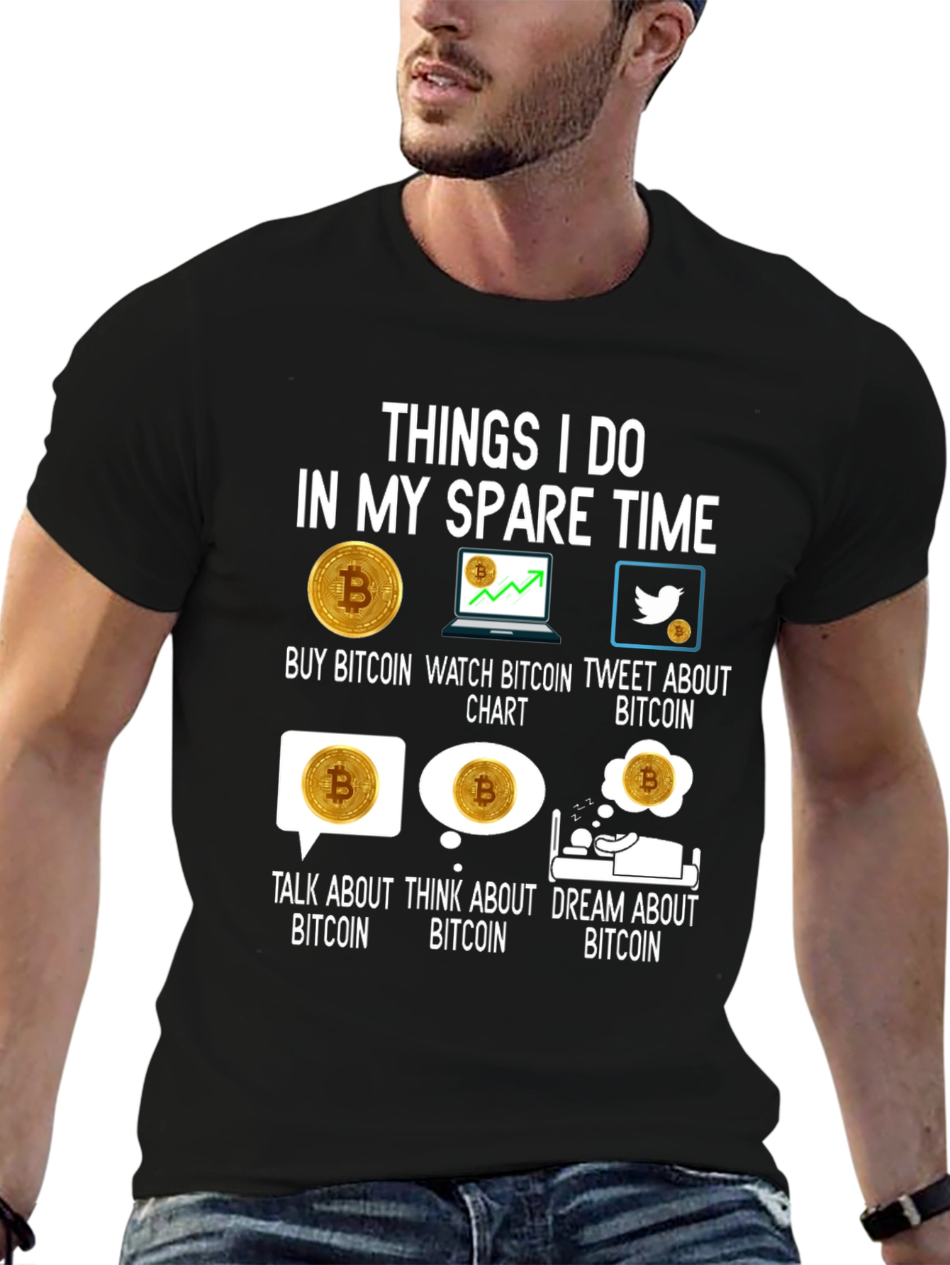 Bitcoin Lover T-Shirt - Crypto Spare Time Activities Tee