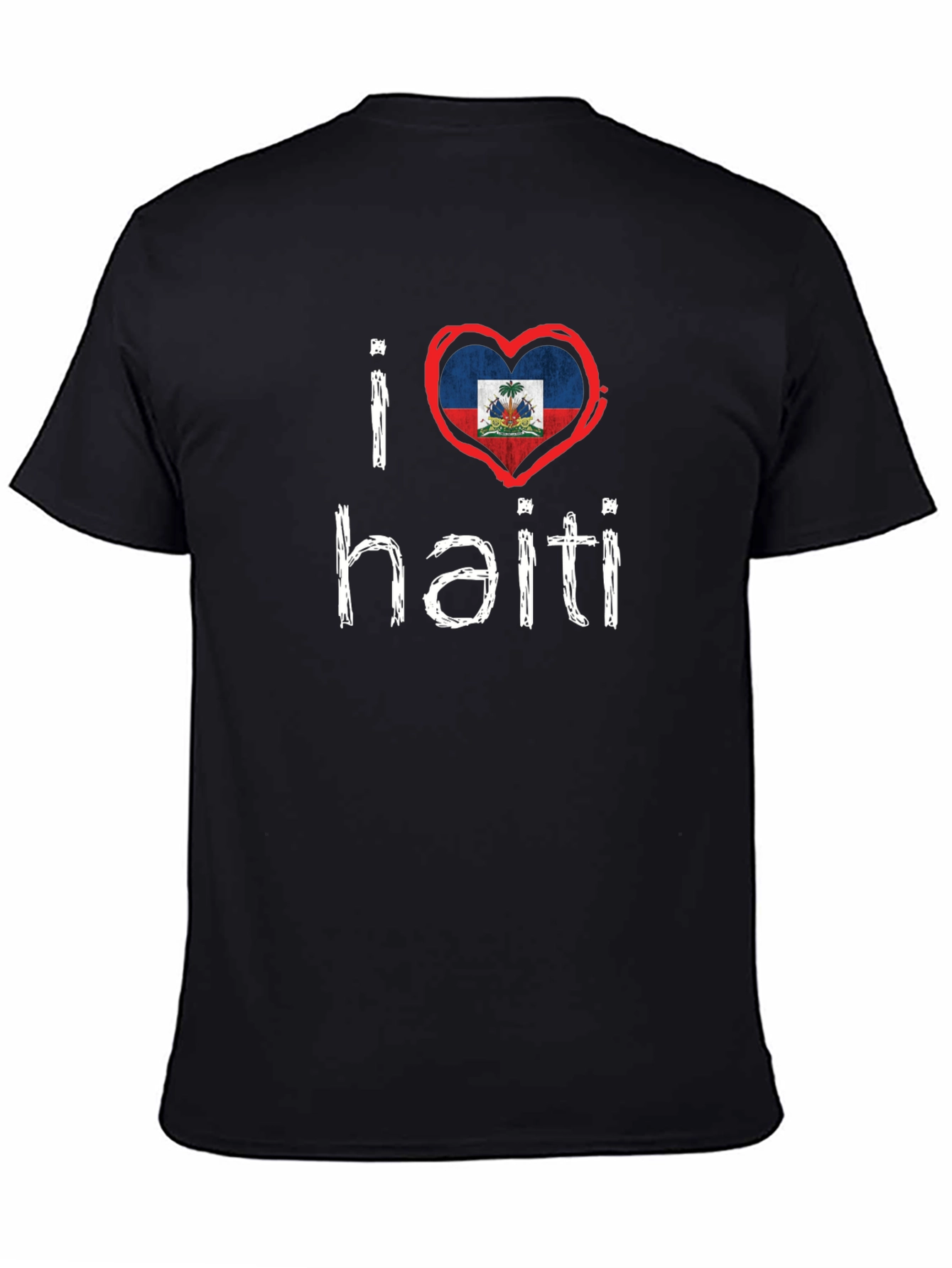 I Heart Haiti Tee - Black Crew Neck T-Shirt