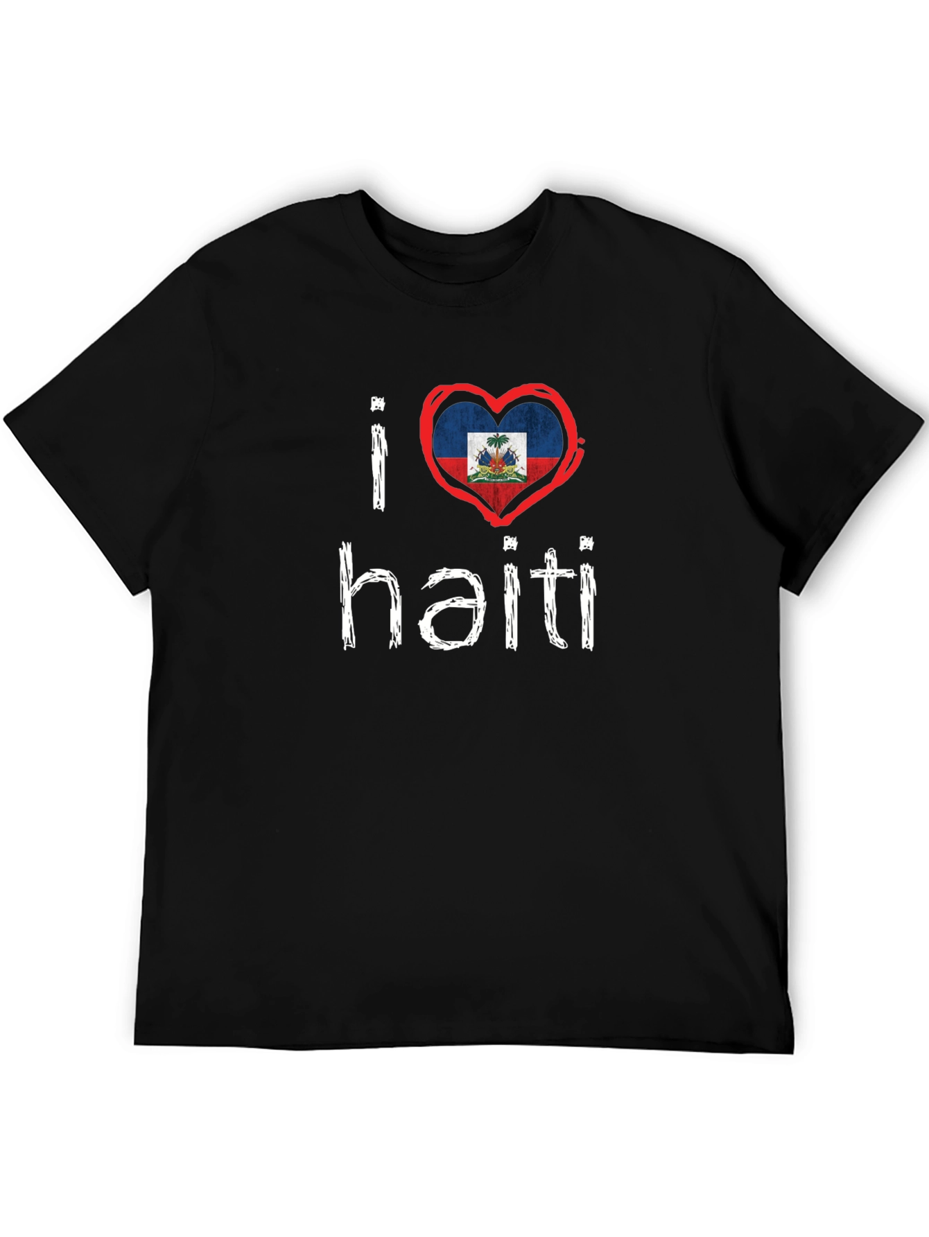 I Heart Haiti Tee - Black Crew Neck T-Shirt