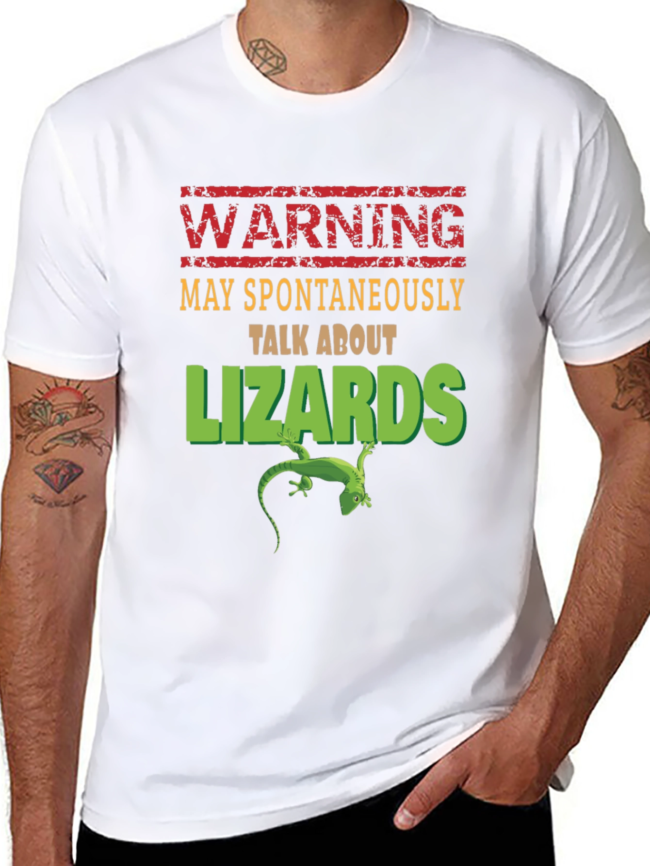 Warning: May Spontaneously Talk About Lizards T-Shirt