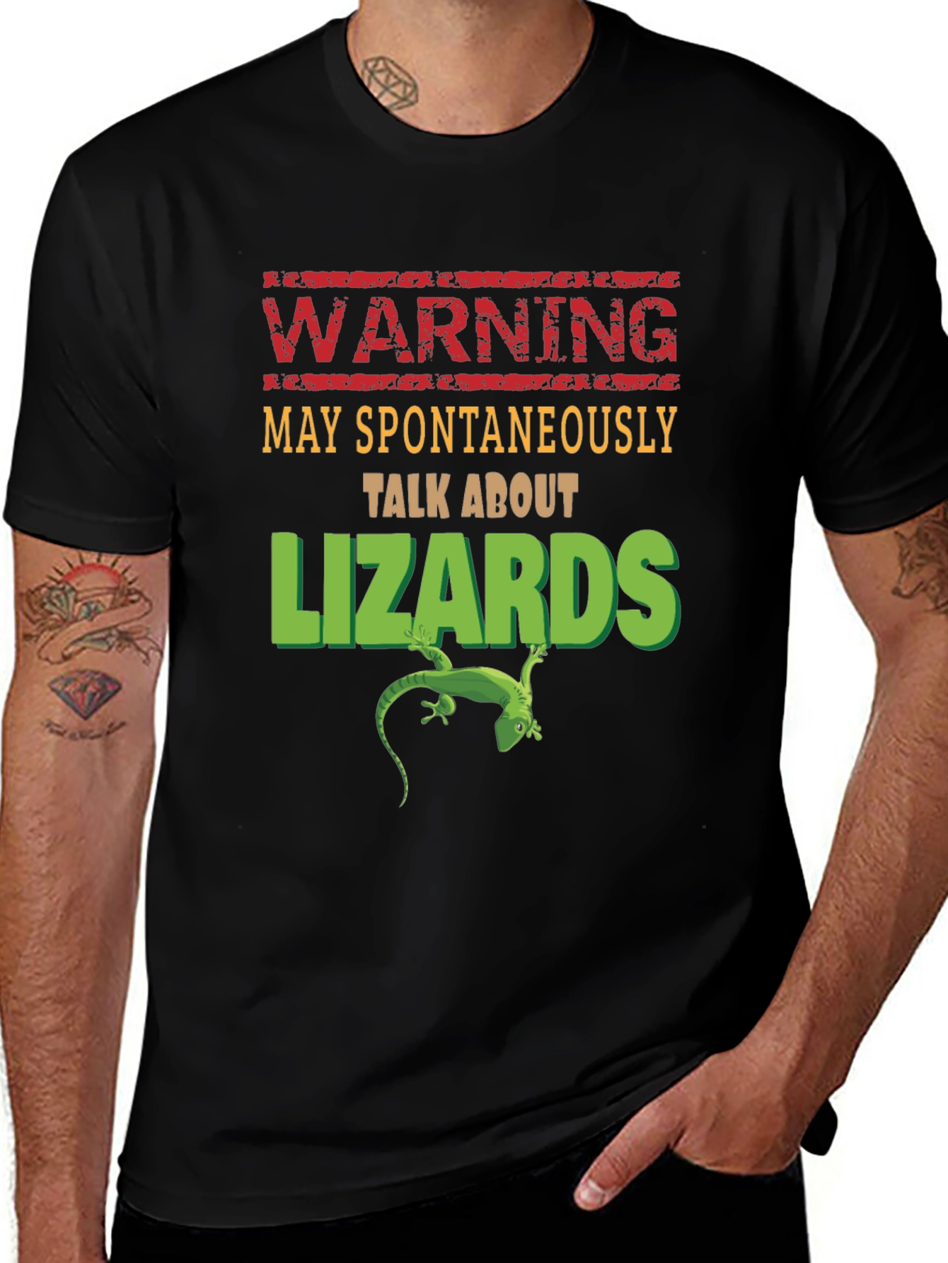 Warning: May Spontaneously Talk About Lizards T-Shirt