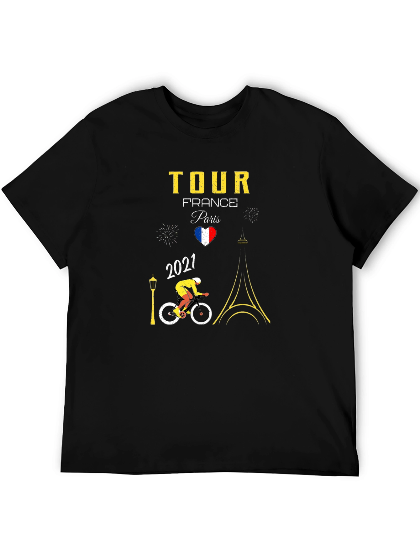 Tour de France Paris 2021 Black T-Shirt