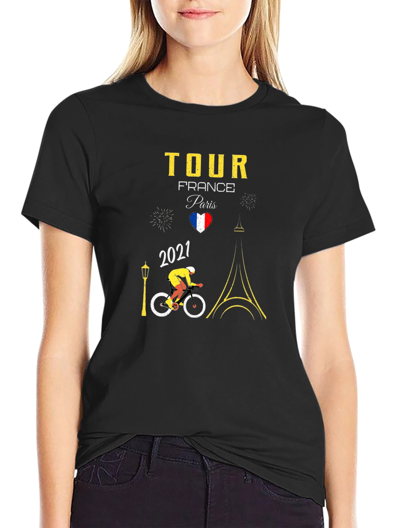 Tour de France Paris 2021 Black T-Shirt