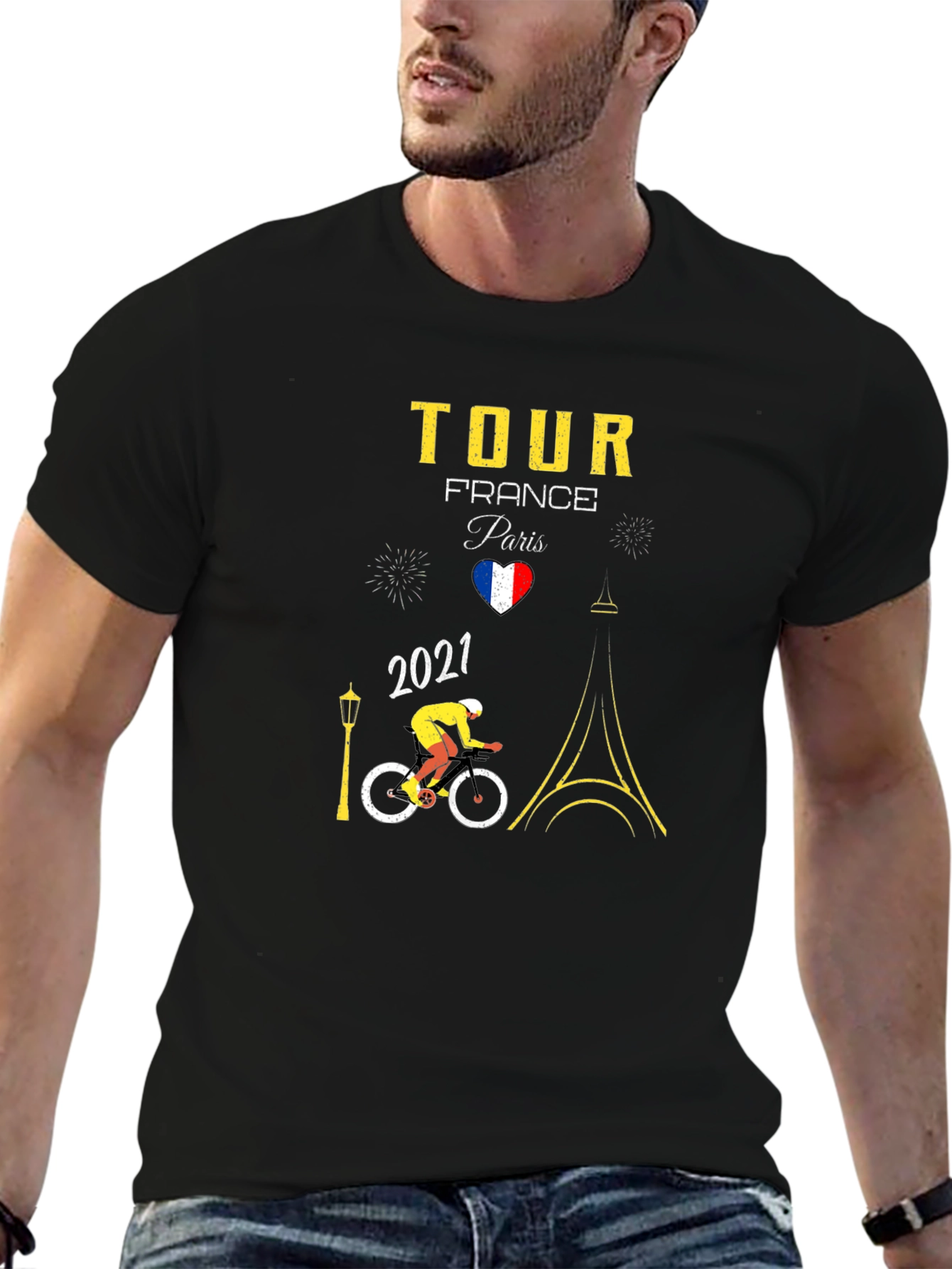 Tour de France Paris 2021 Black T-Shirt
