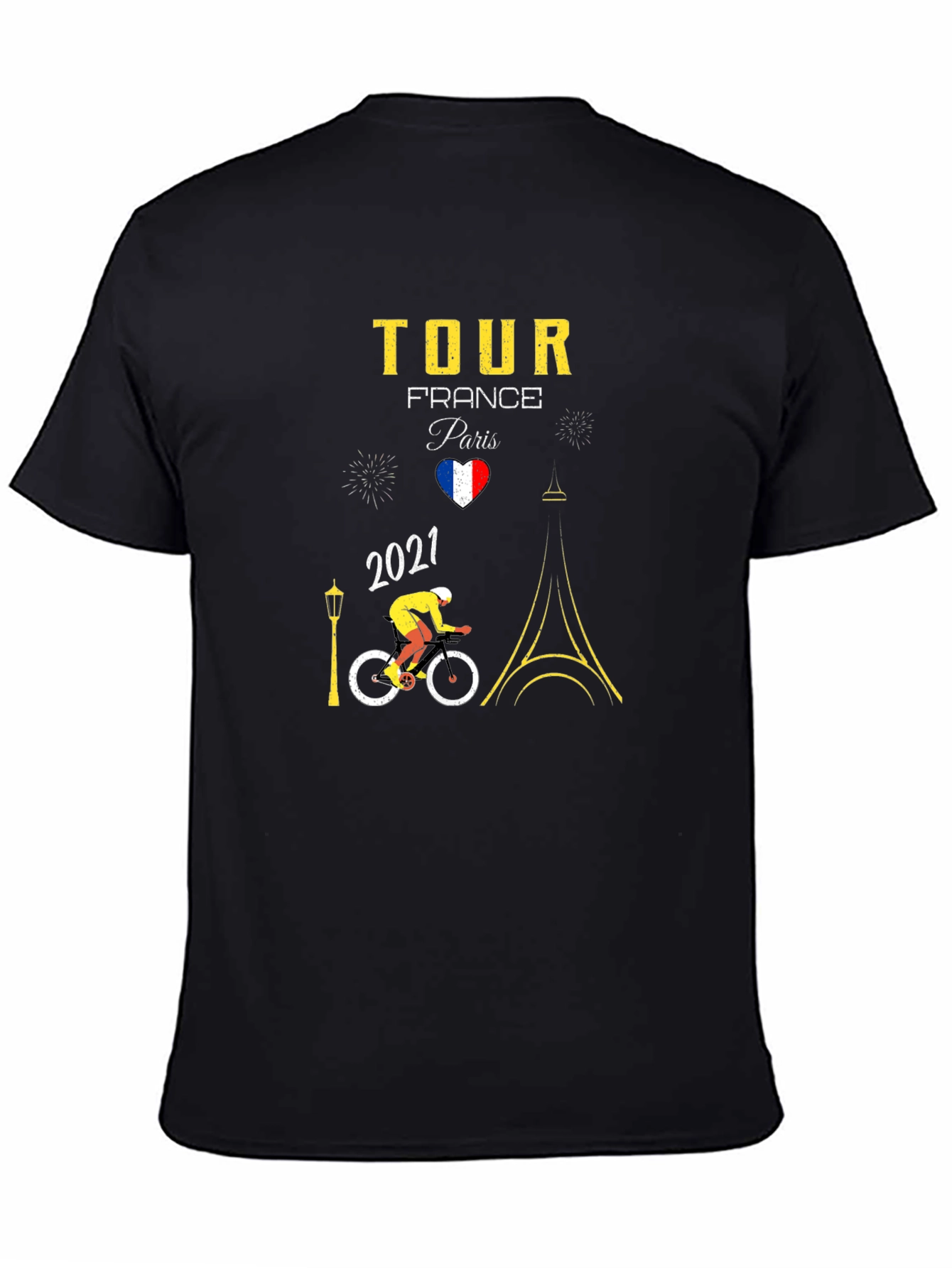 Tour de France Paris 2021 Black T-Shirt