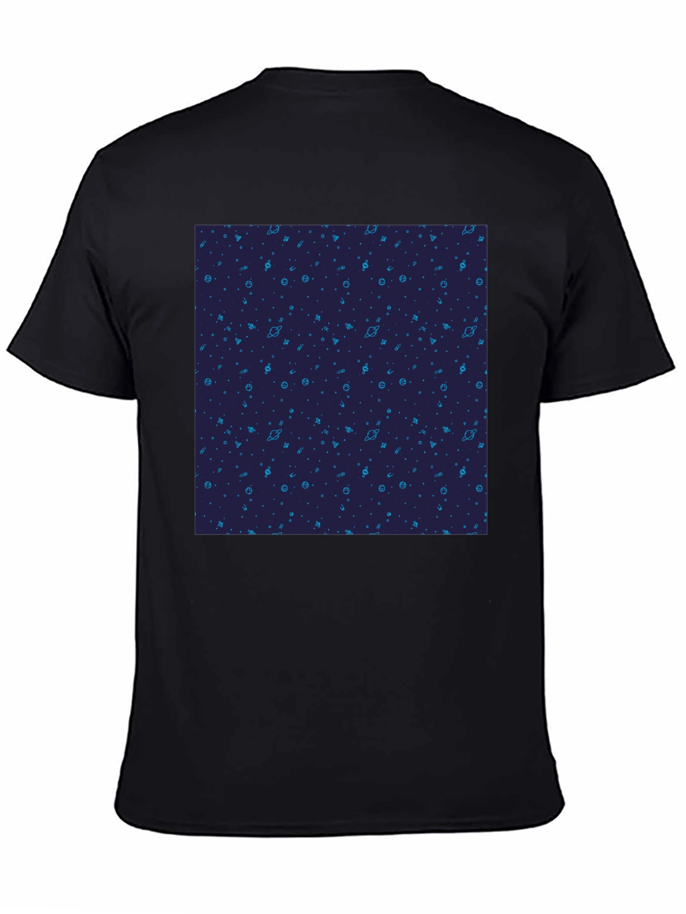 Cosmic Pattern Black T-Shirt