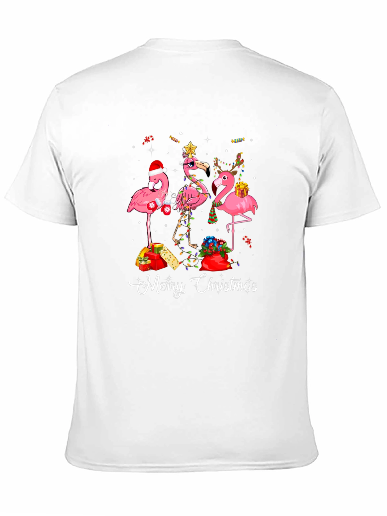 Festive Flamingo Christmas T-Shirt