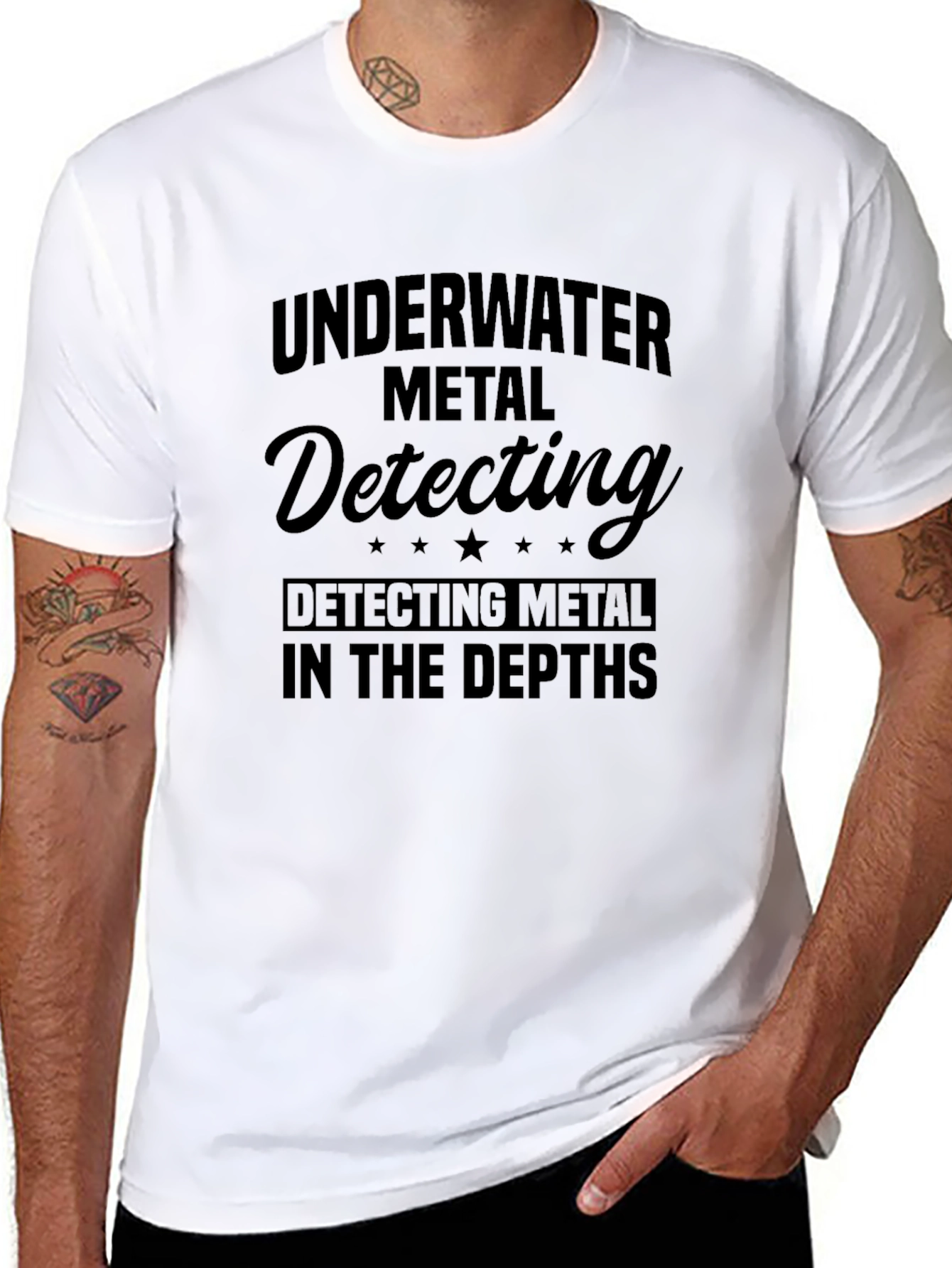 Underwater Metal Detecting Black T-Shirt