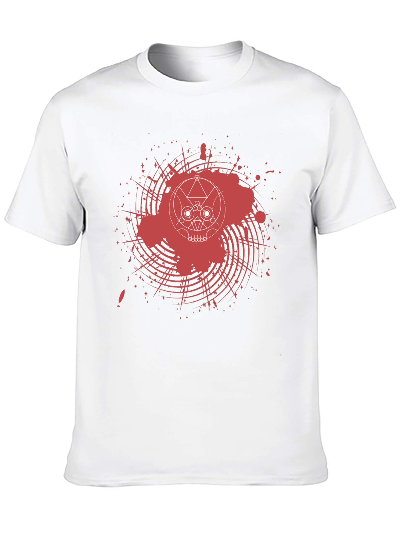 Abstract Skull Graphic Tee - Mens Black T-Shirt