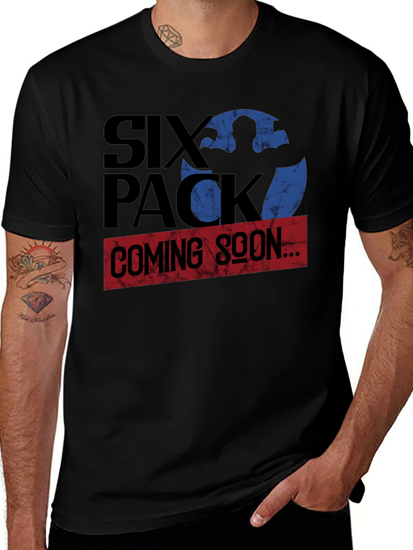Six Pack Coming Soon Graphic Tee Shirt