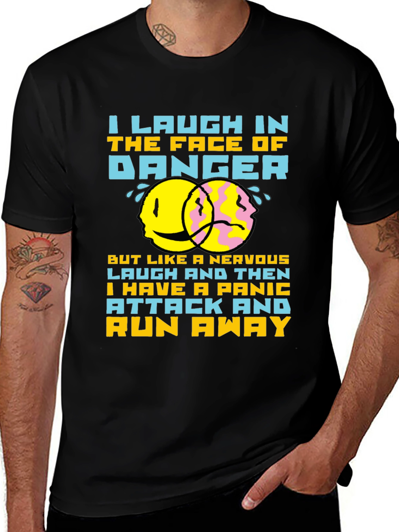 Laugh in the Face of Danger Graphic T-Shirt