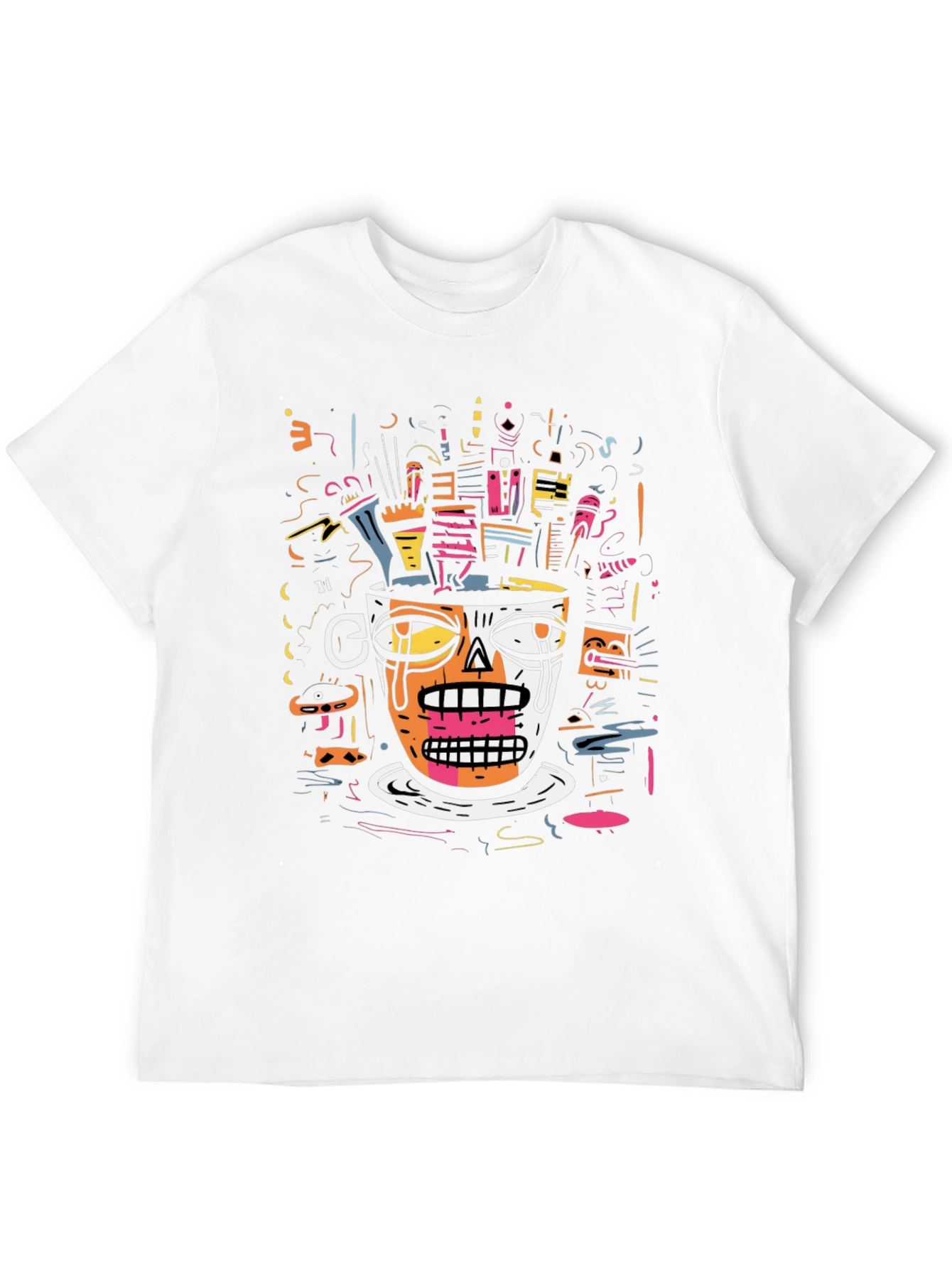Abstract Cup Graphic Tee - Unique Design