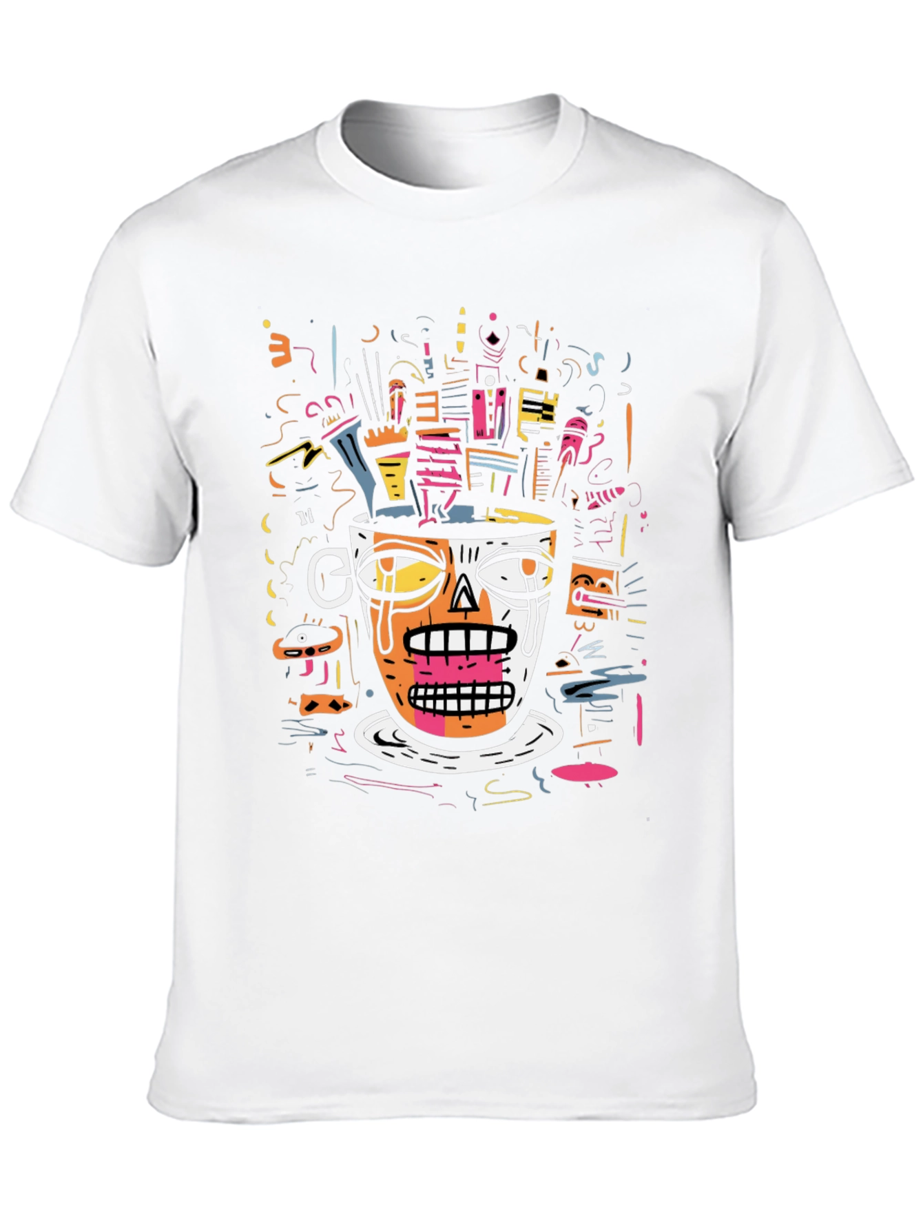 Abstract Cup Graphic Tee - Unique Design