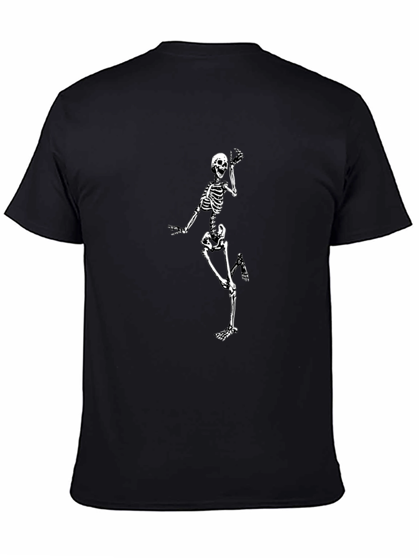 Skeleton Graphic Tee - Black Crew Neck