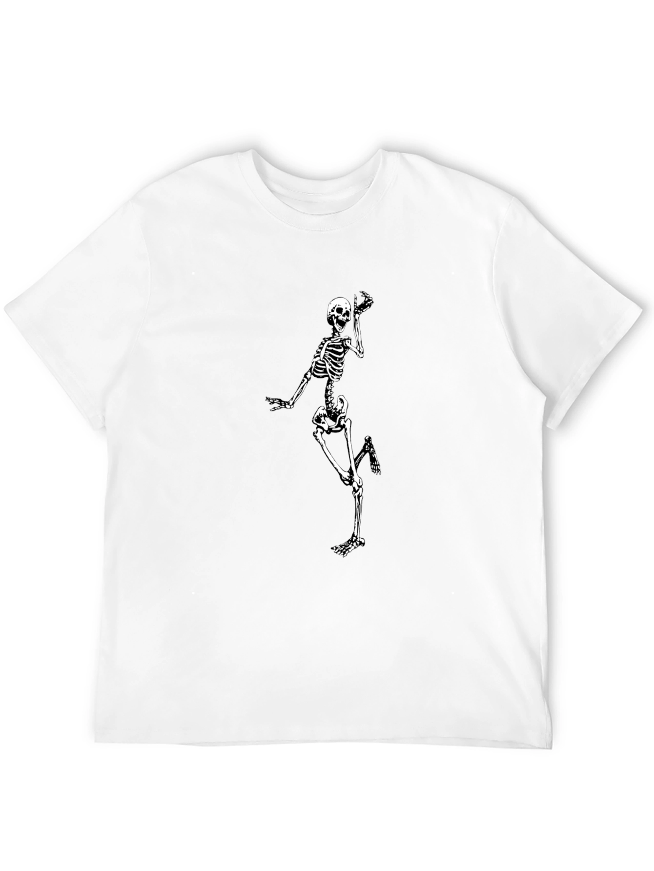 Skeleton Graphic Tee - Black Crew Neck