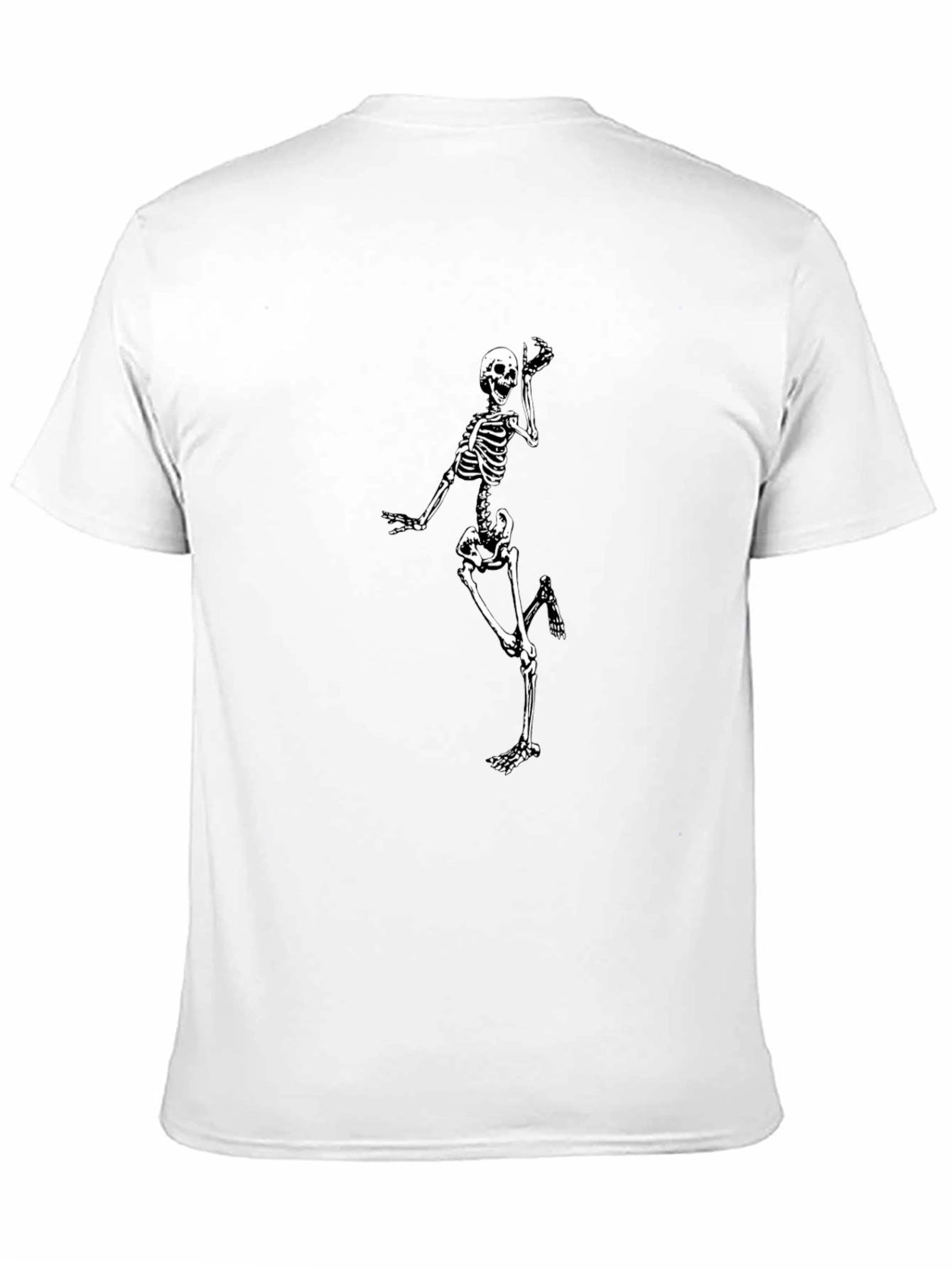 Skeleton Graphic Tee - Black Crew Neck