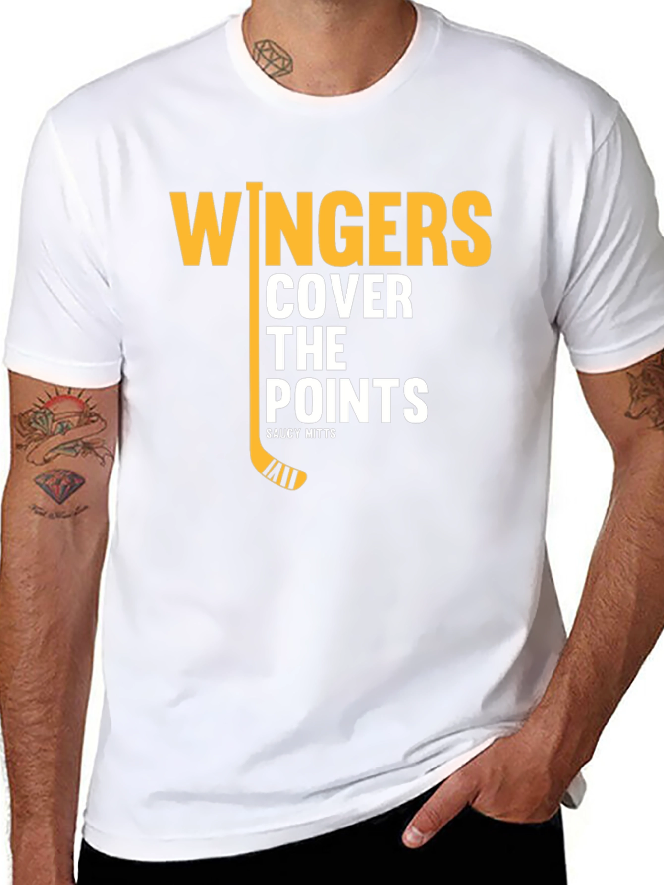 Wingers Cover The Points Black T-Shirt
