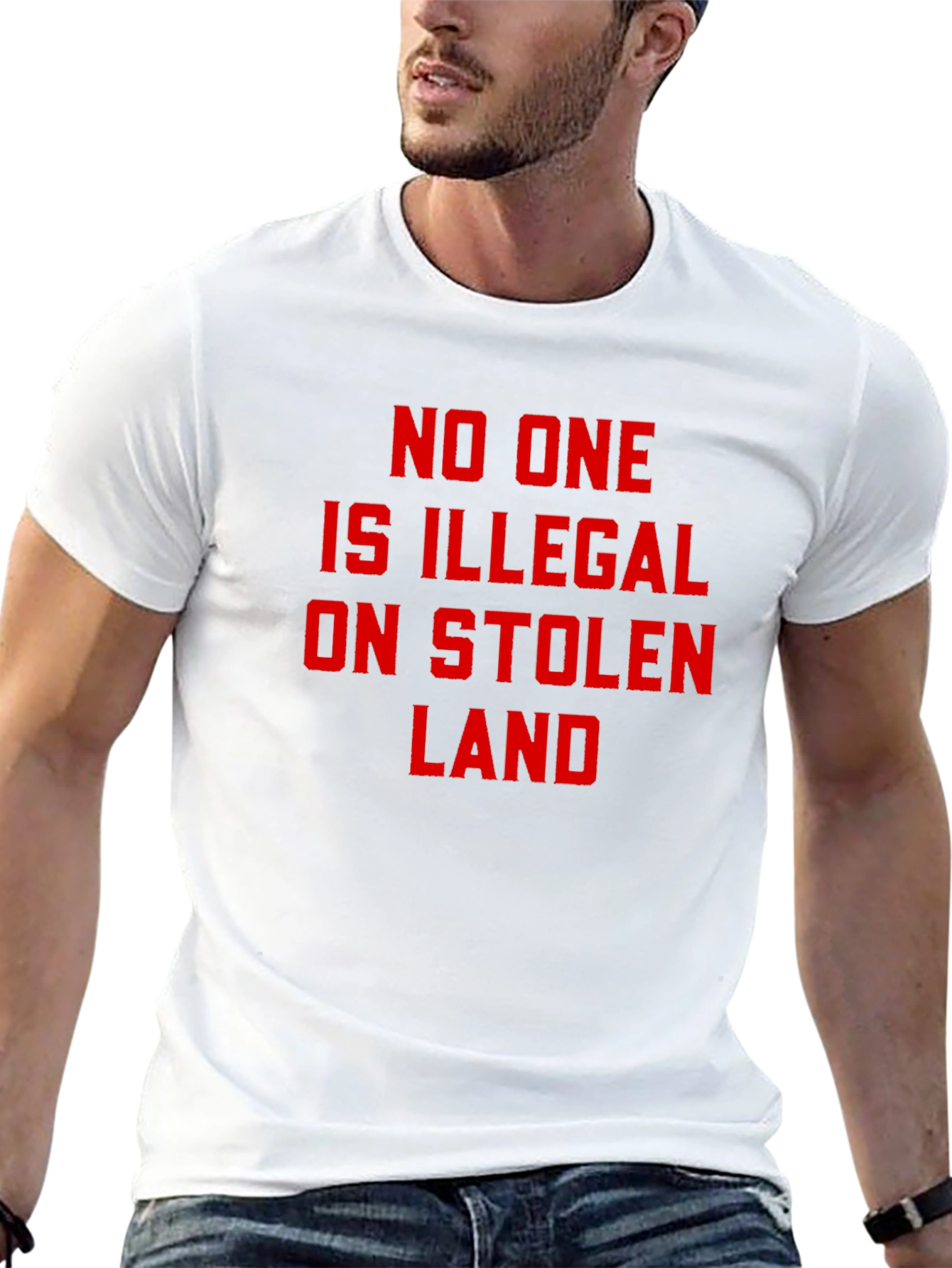 Stolen Land T-Shirt - No One is Illegal